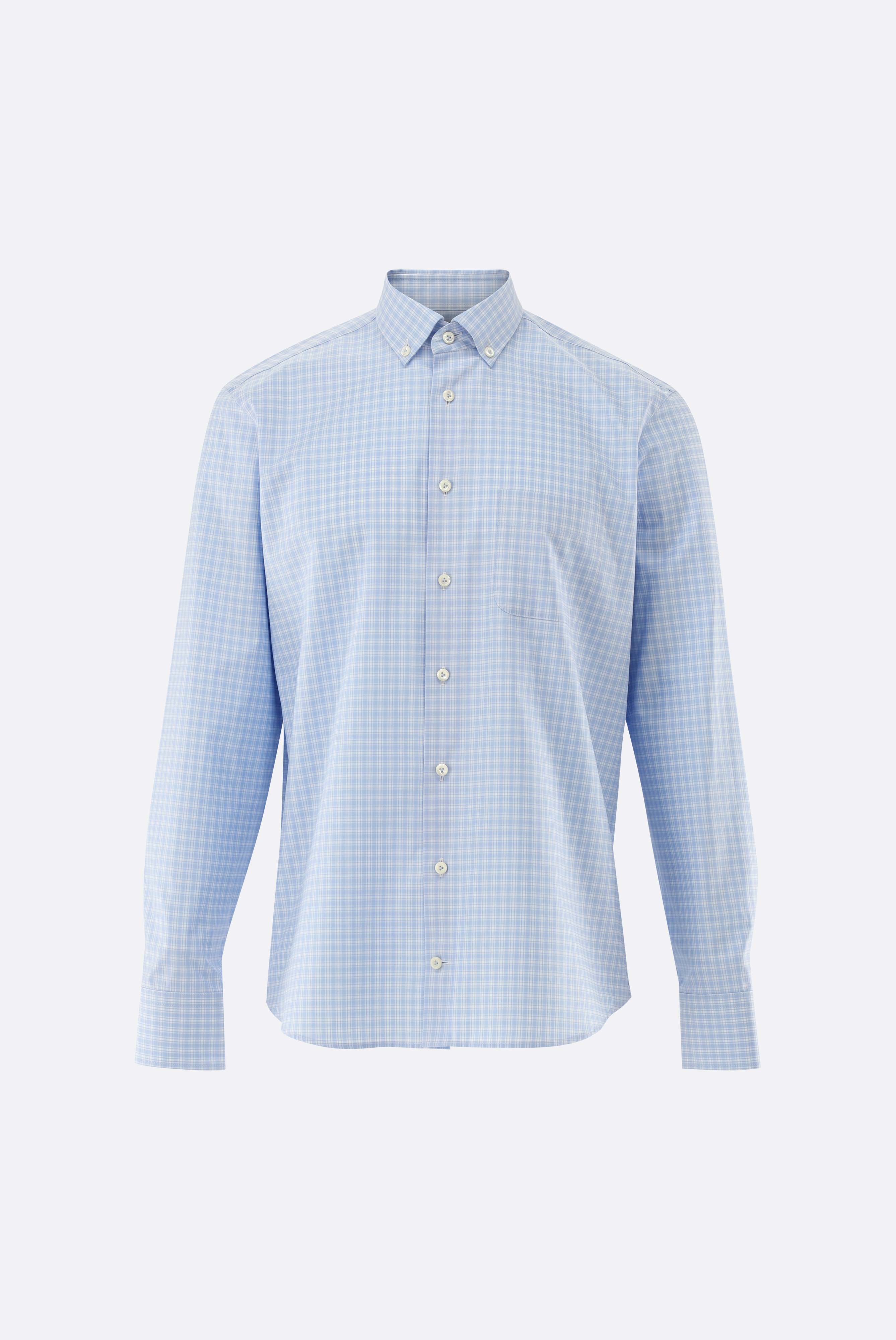 Kariertes Twill-Hemd mit Button-Down-Kragen