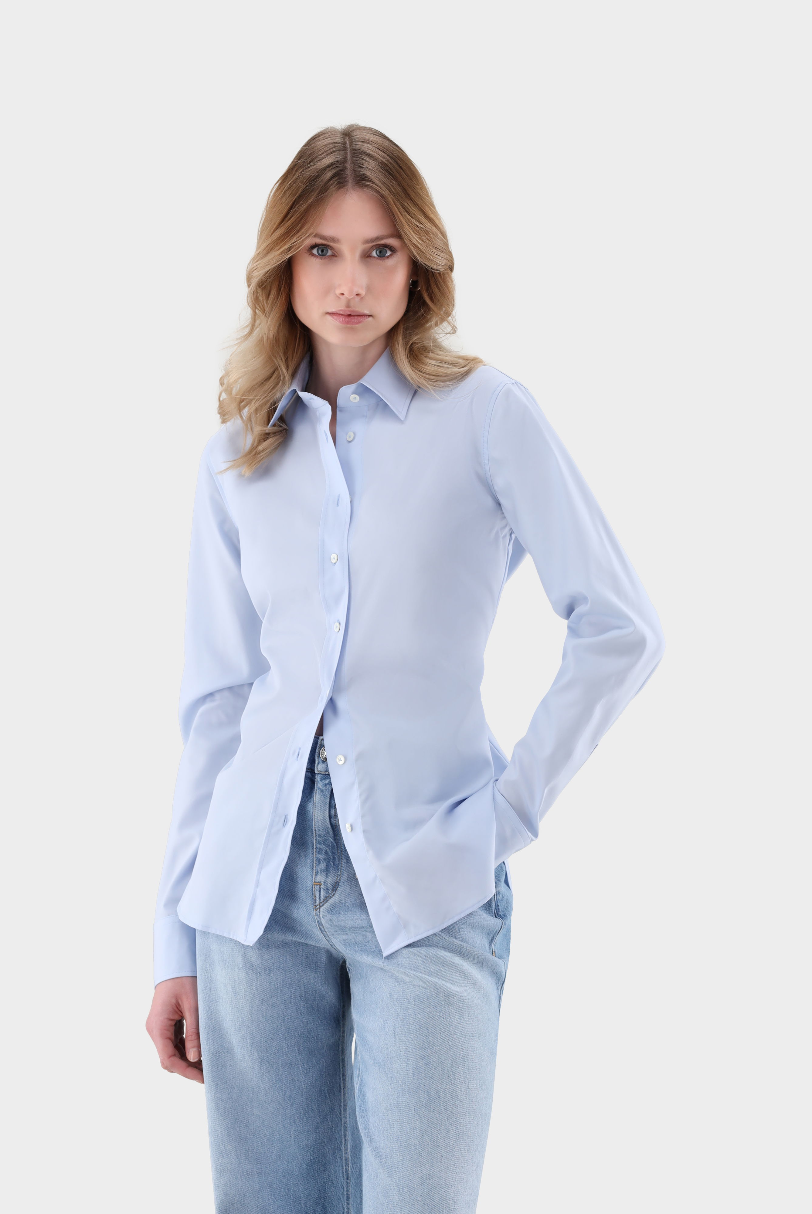 Hemdbluse aus Popeline