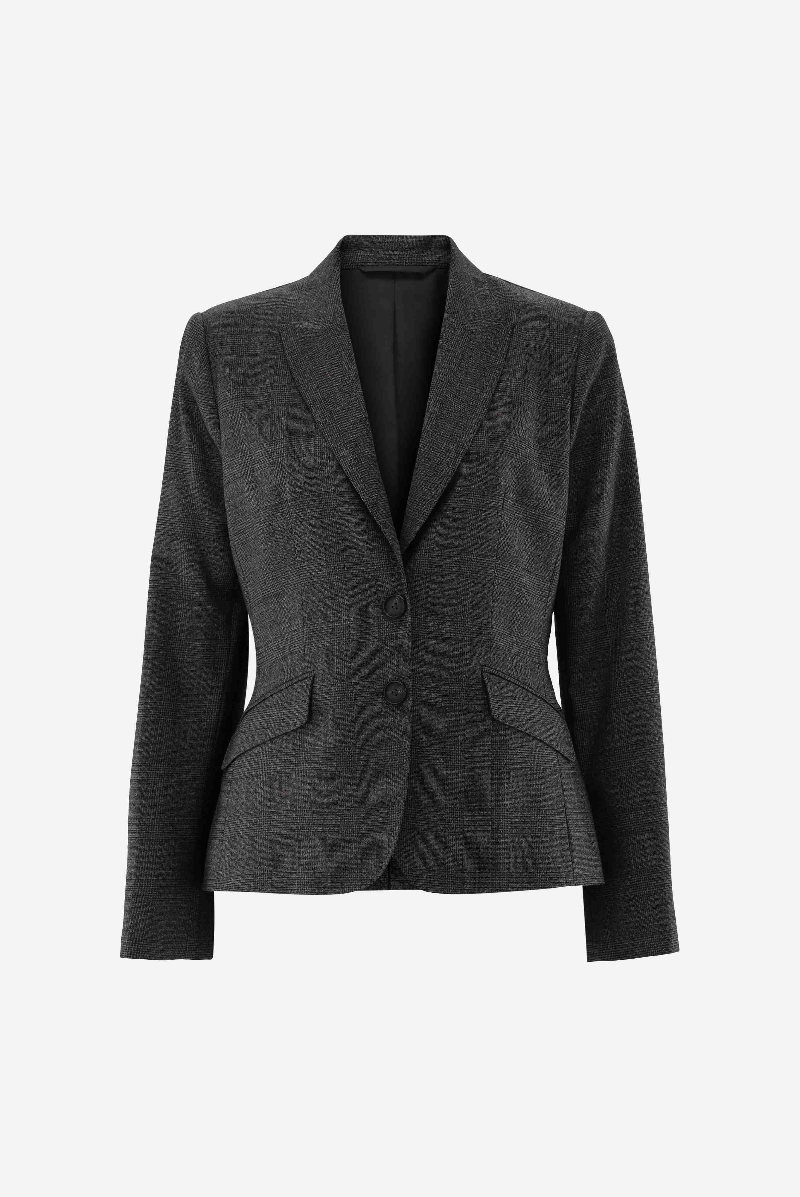 Karierter Blazer einreihig