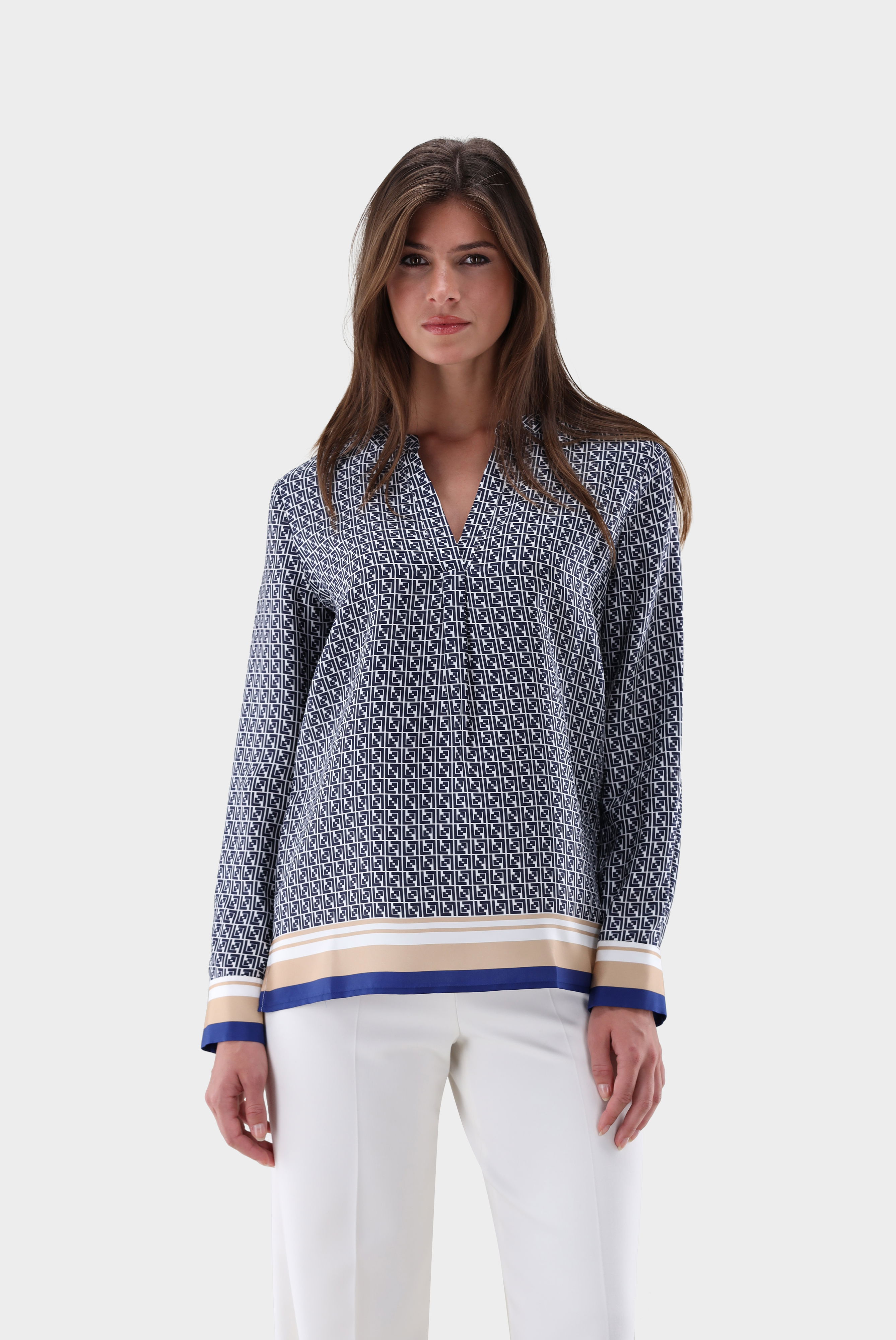 Tunika aus Seide mit Druck