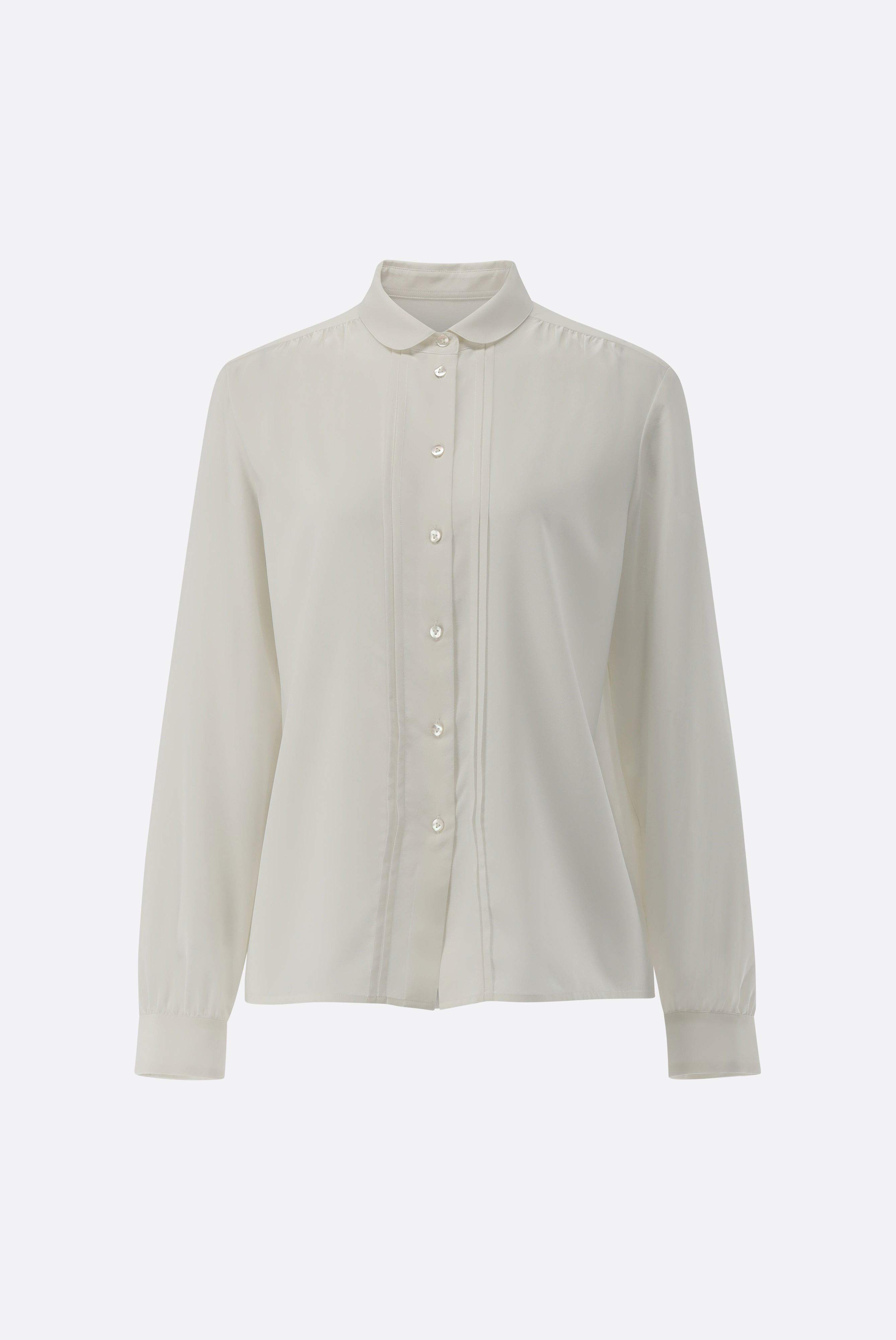 Bluse aus Seide mit Raffungen