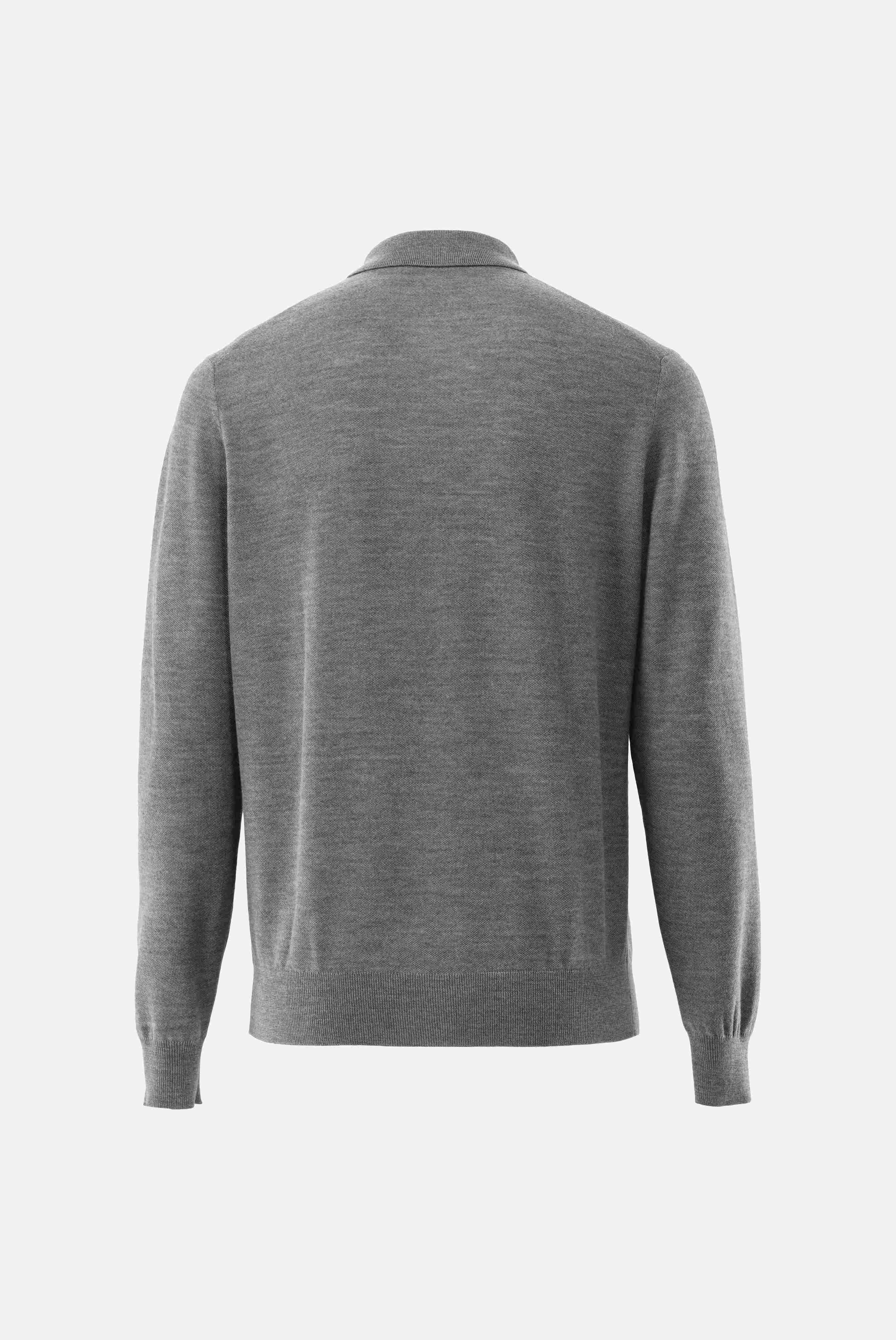 Poloshirt gestrickt mit Langarm günstig online kaufen