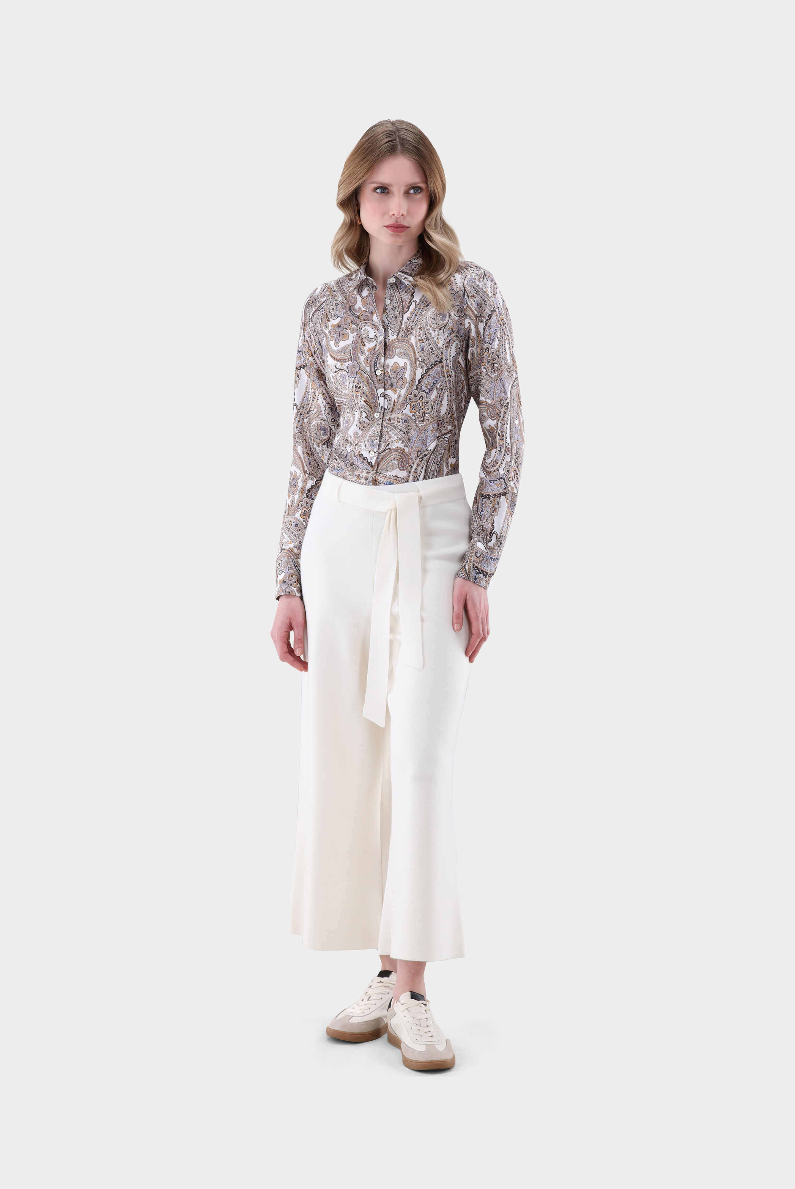 Taillierte Hemdbluse mit Paisley Druck günstig online kaufen