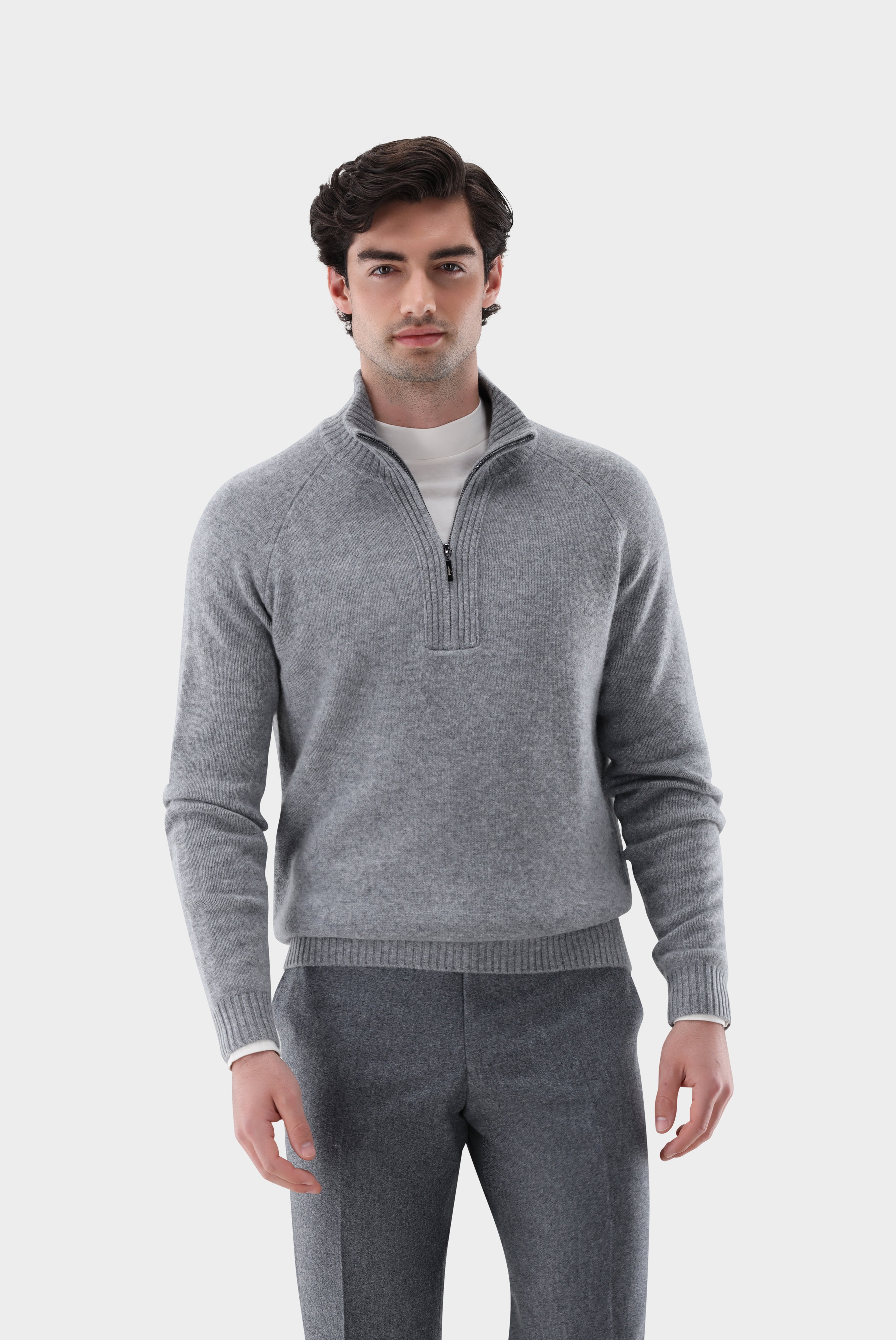 Half-Zip with wool and cashmere