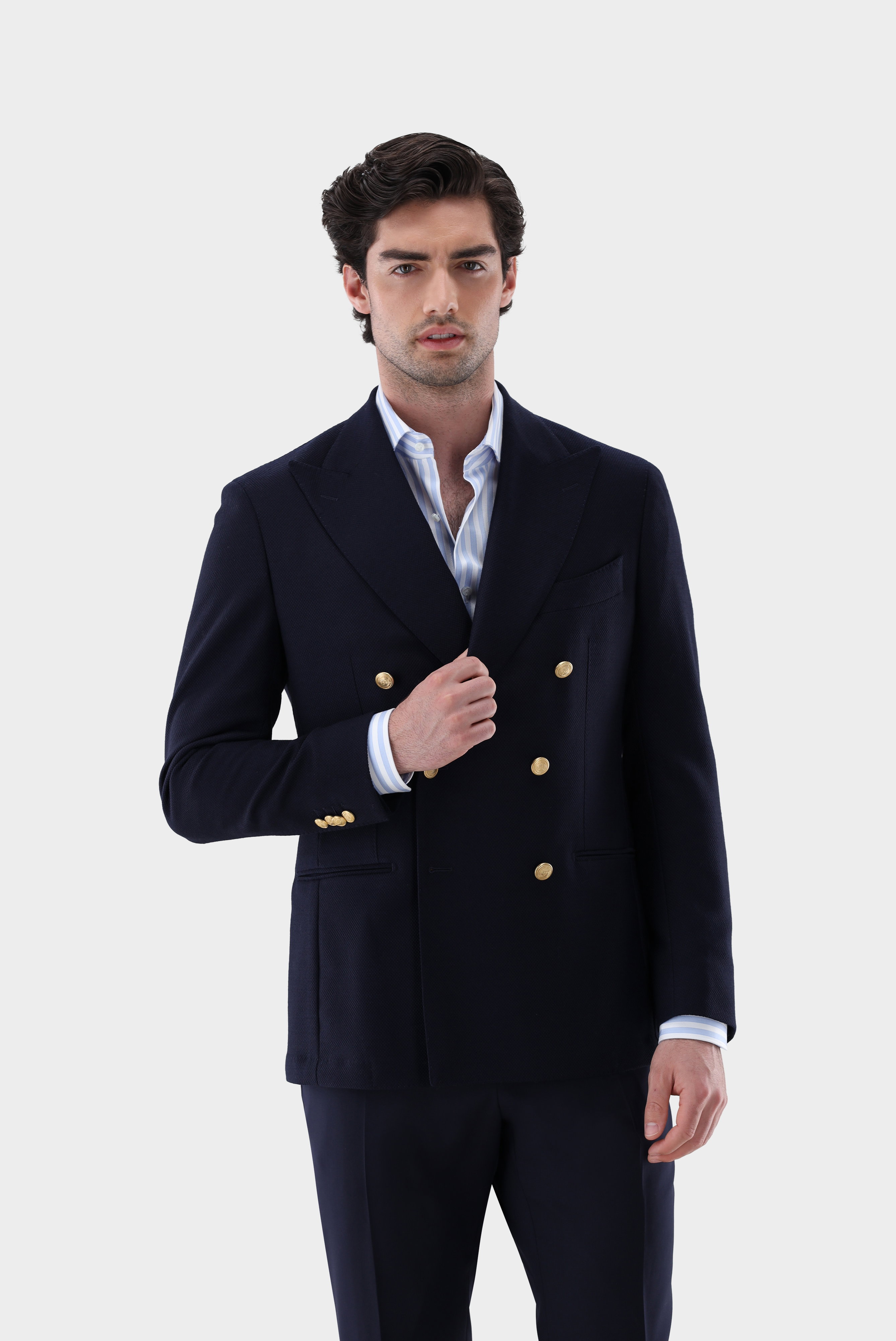 Blazer mit Struktur doppelreihig