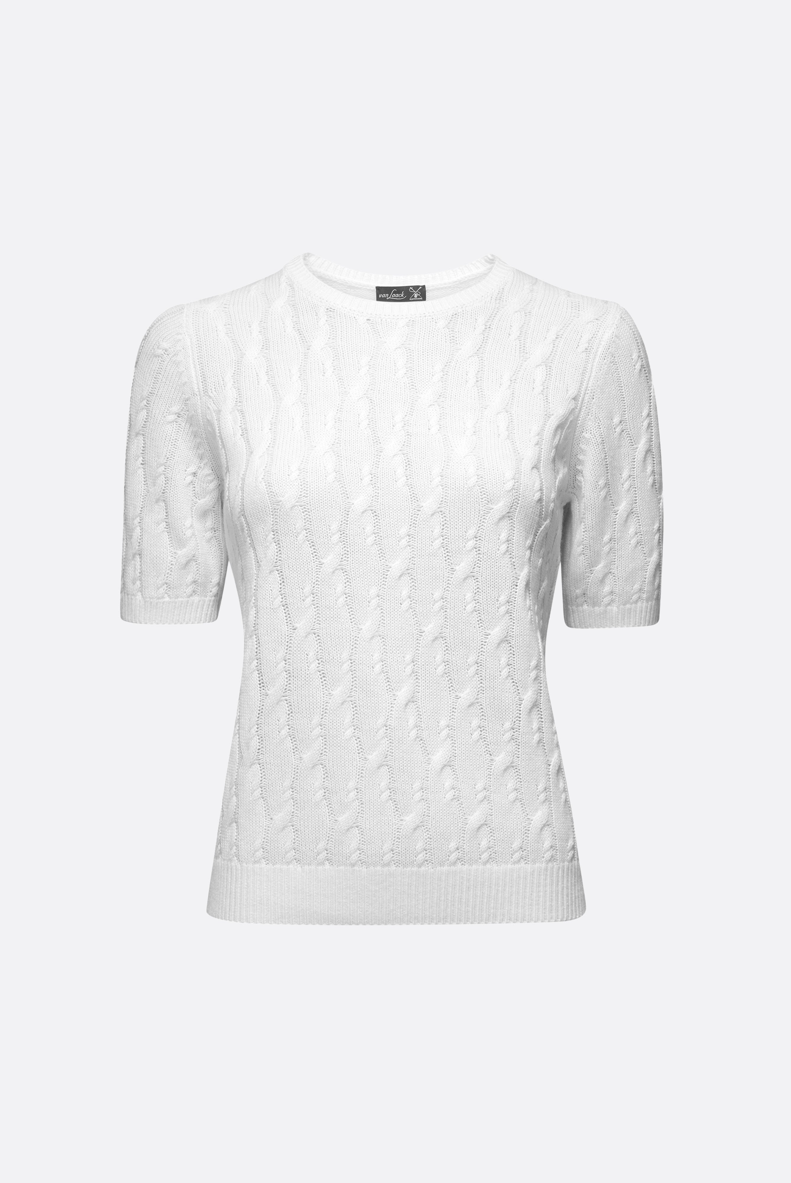 Pullover & Strickjacken+Zopfstrick T-Shirt aus leichter Wolle+09.9754..S00254.100.XS