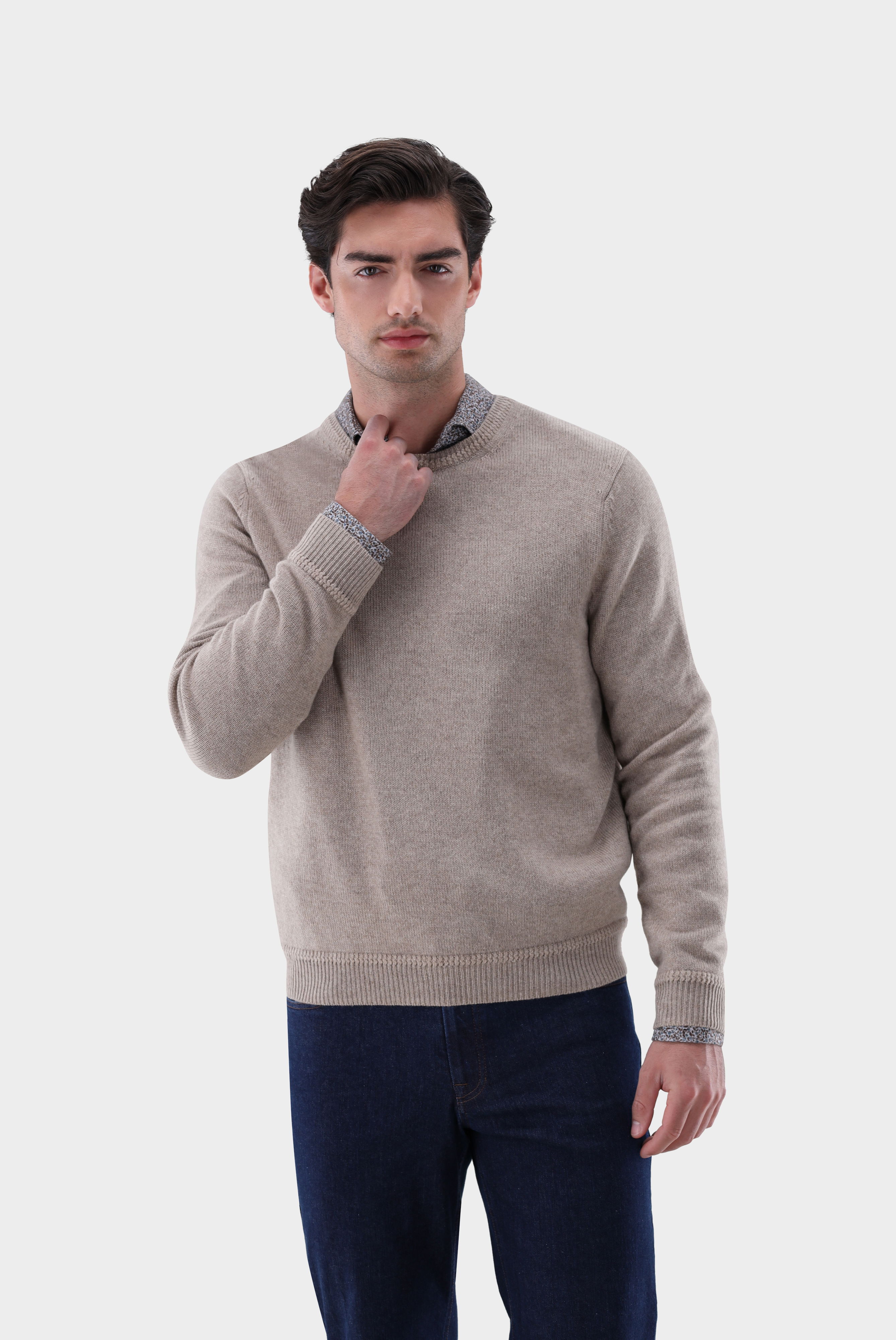 Rundhalspullover aus Kaschmir