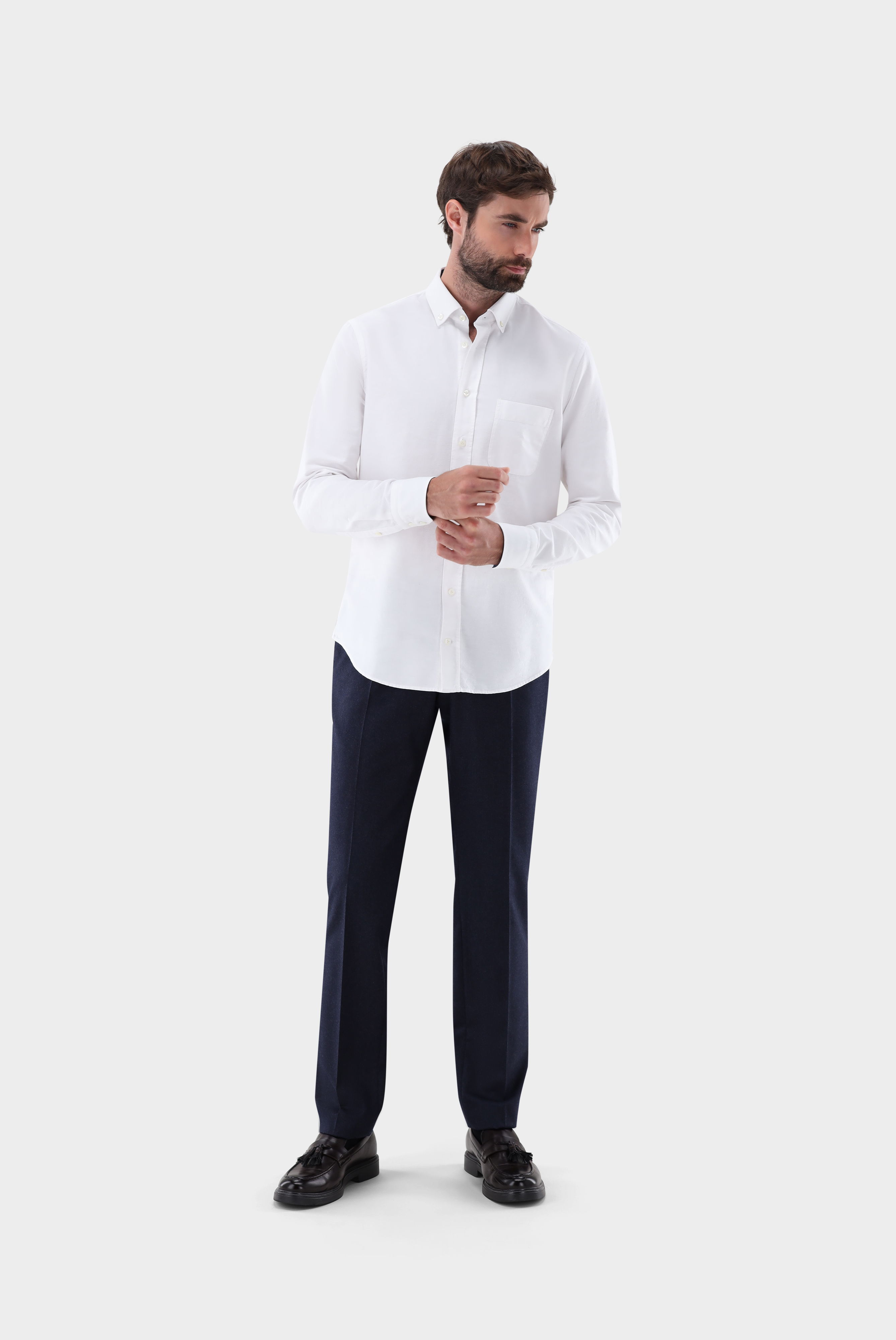 Oxford Hemd mit Kontrast Slim Fit günstig online kaufen