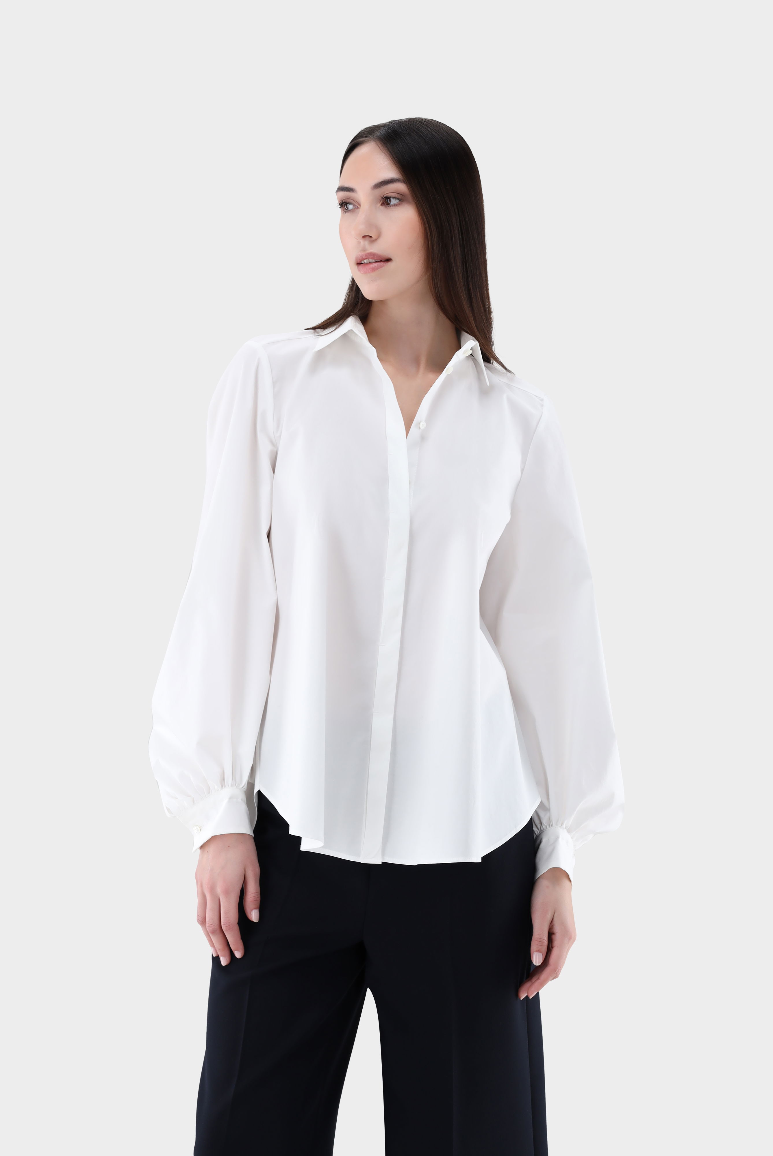 Bluse mit Ballonärmeln und lockerer Passform