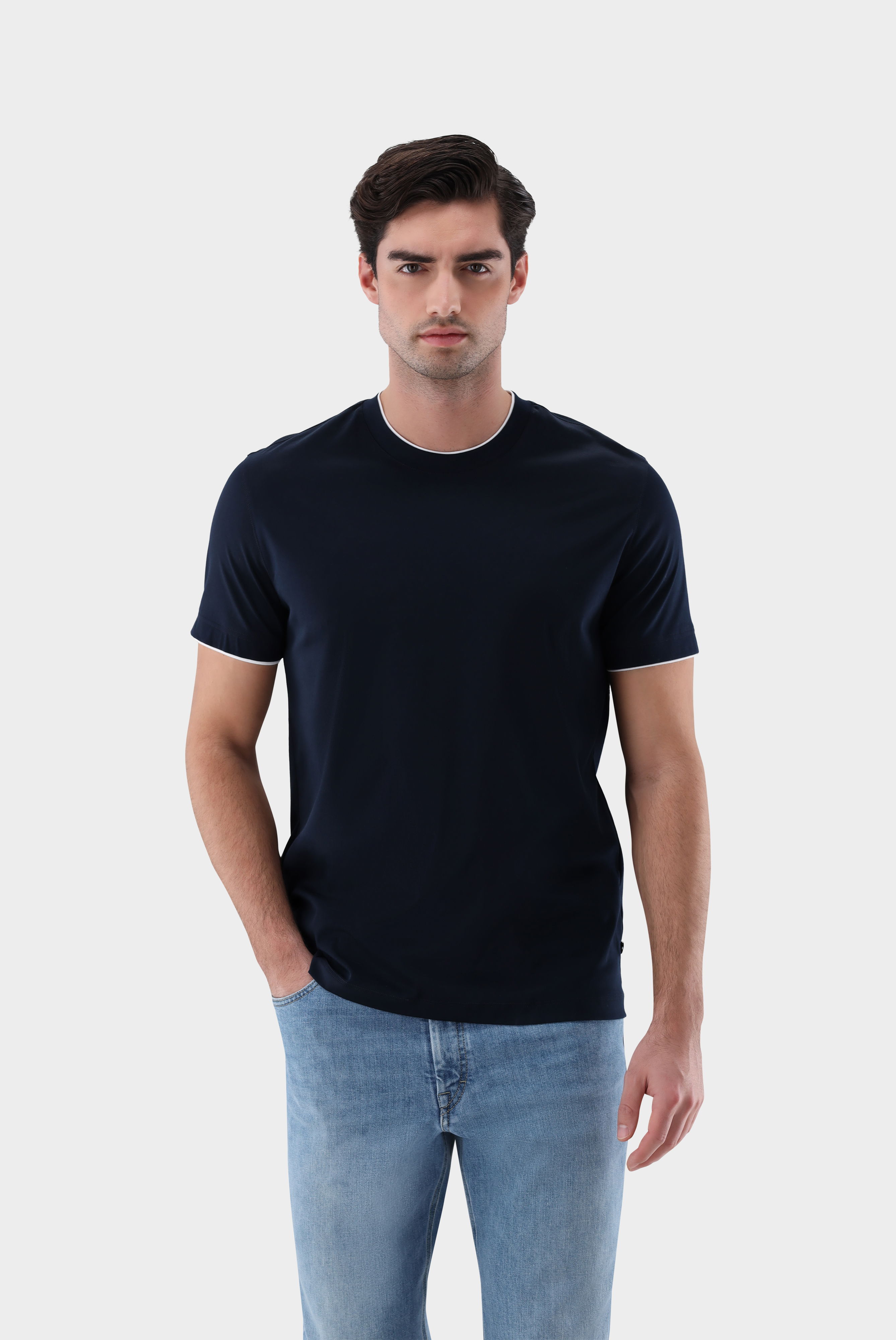 T-Shirt Regular Fit mit Paspel