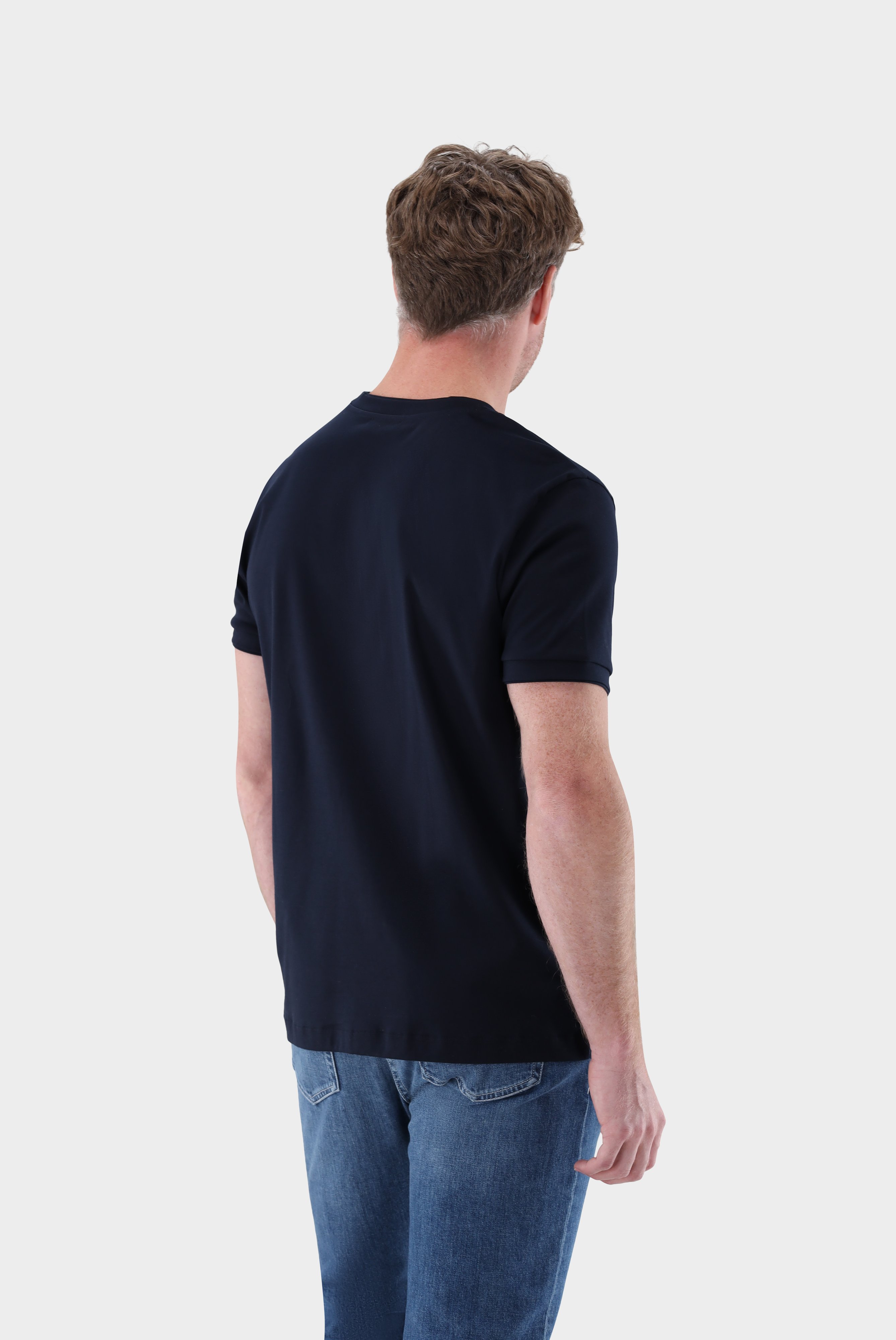 T-Shirts+T-Shirt mit Paspel Details+20.1673.U2.180053.790.S