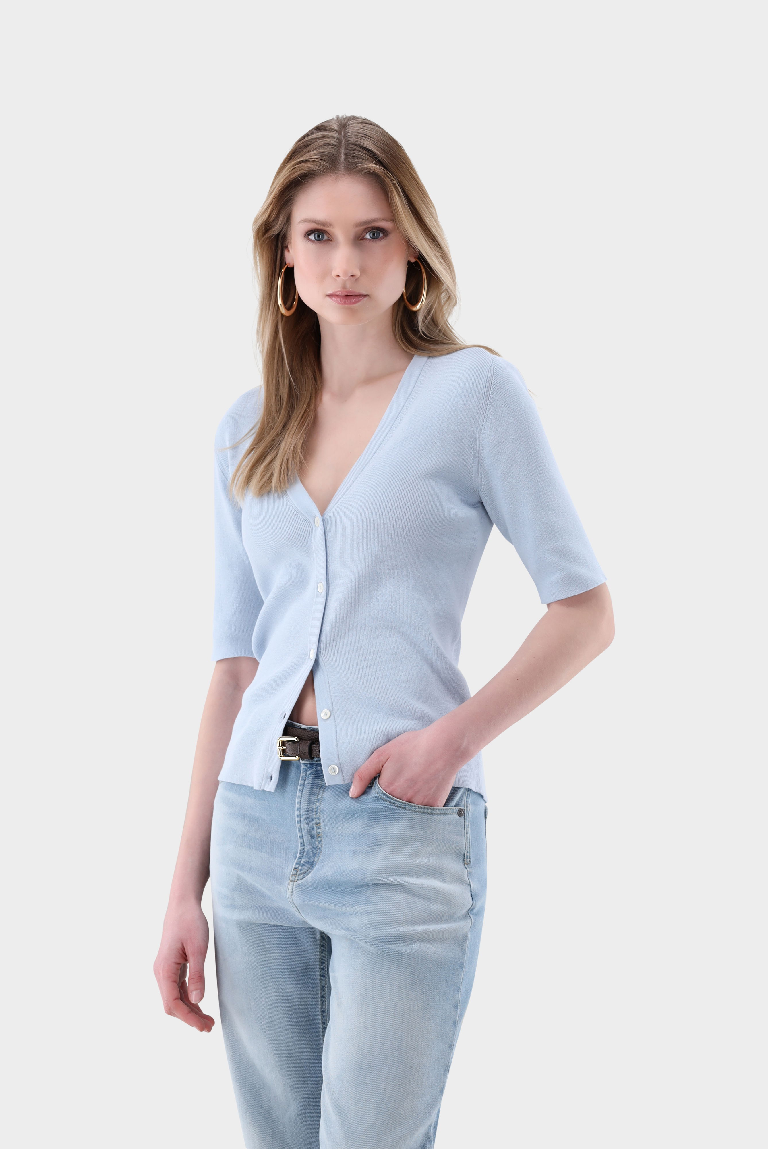 Cardigan aus Rippstrick