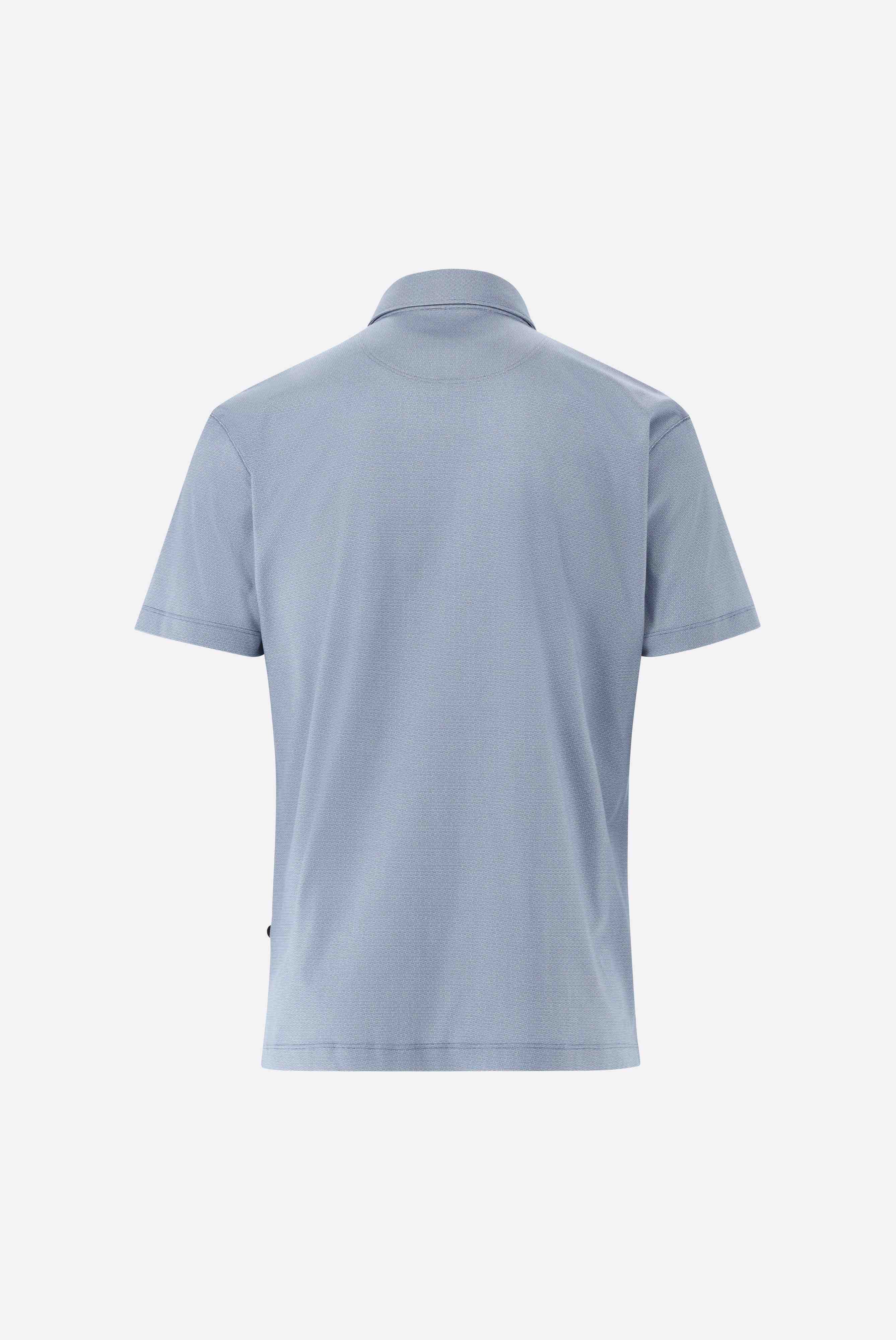 Poloshirts+Jersey-Poloshirt mit Mikrodruck aus Swiss Cotton+20.1720.UC.187754.740.S