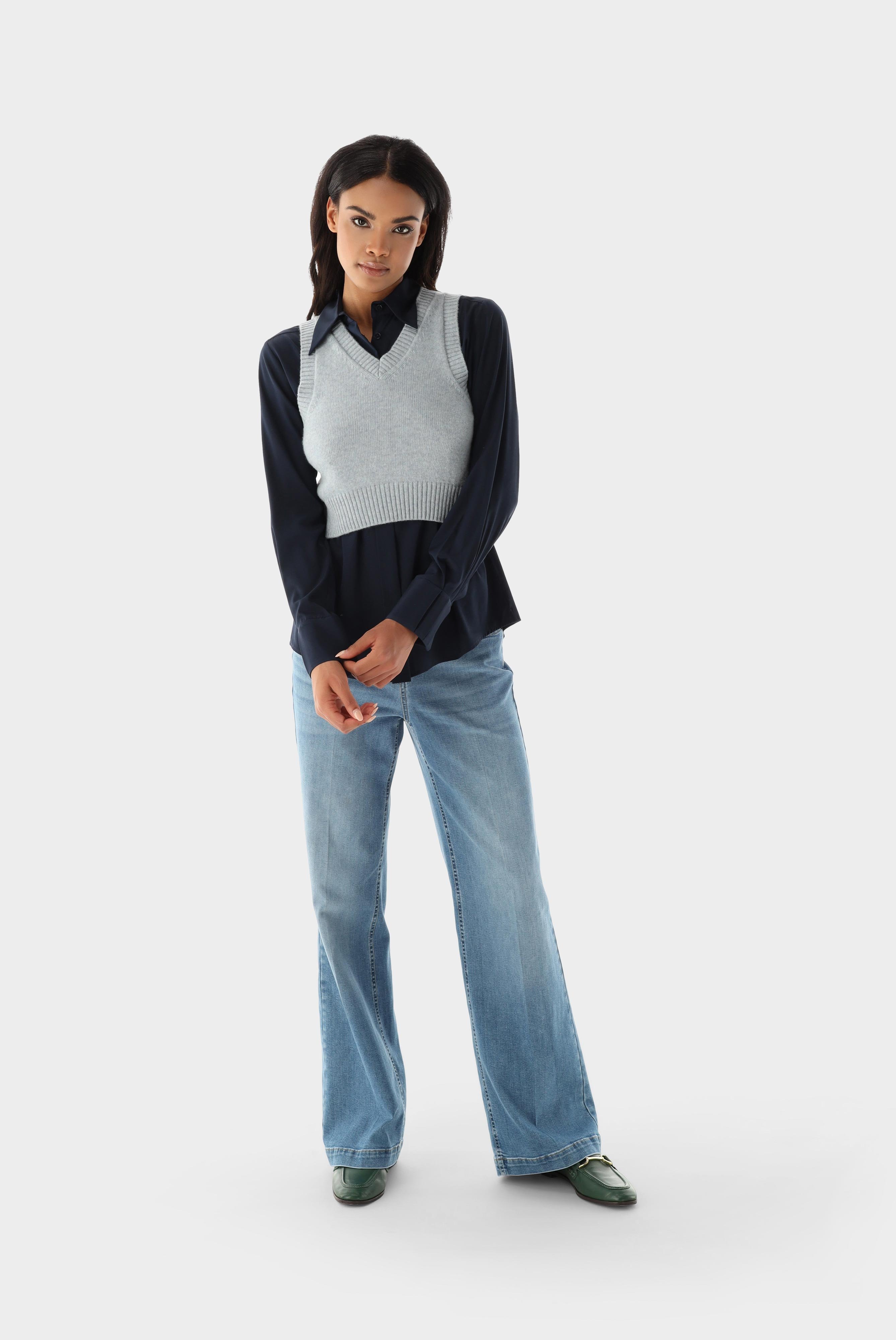 Cropped Slipover with Cashmere