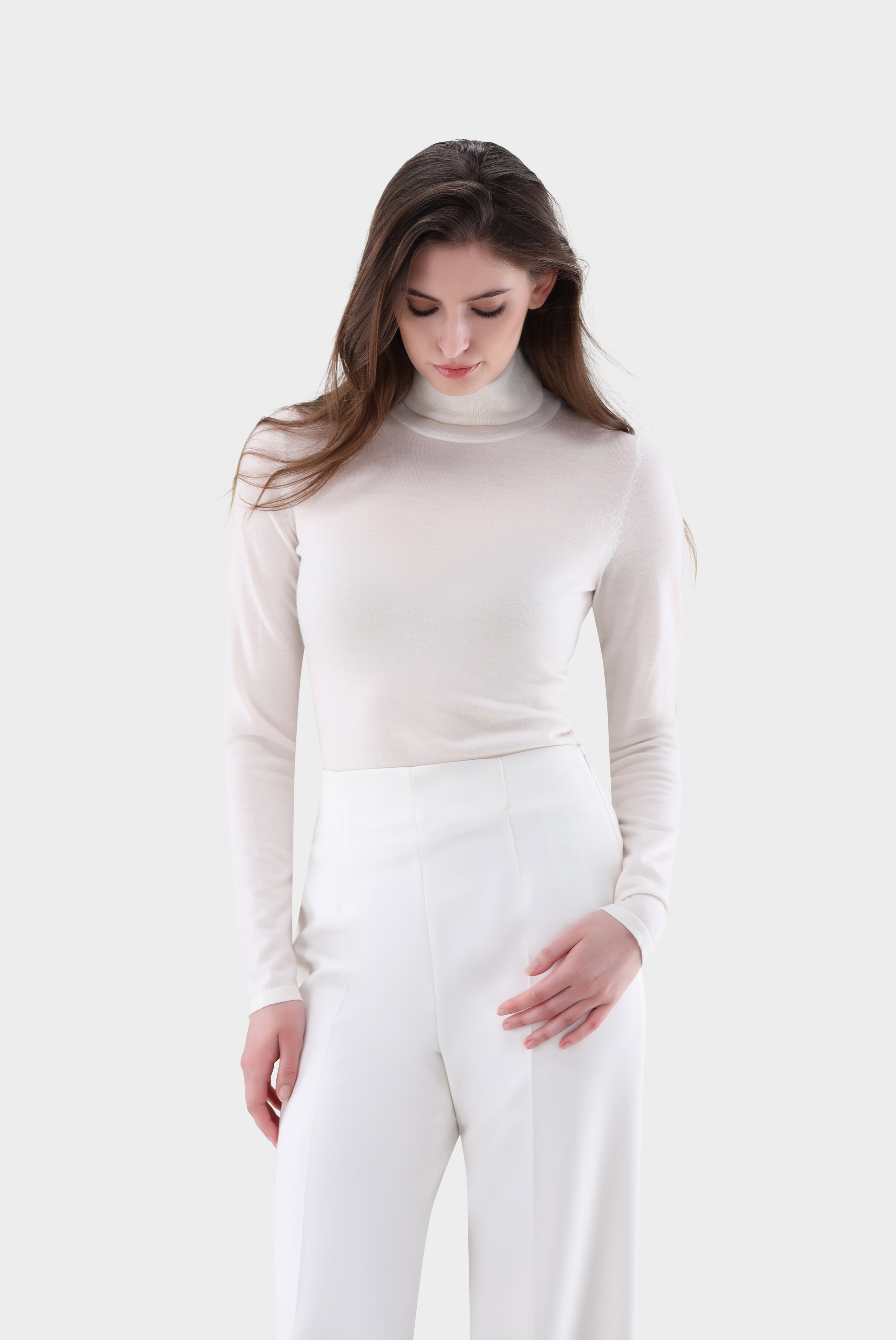 Rollkragenpullover aus Ultrafeiner Merinowolle
