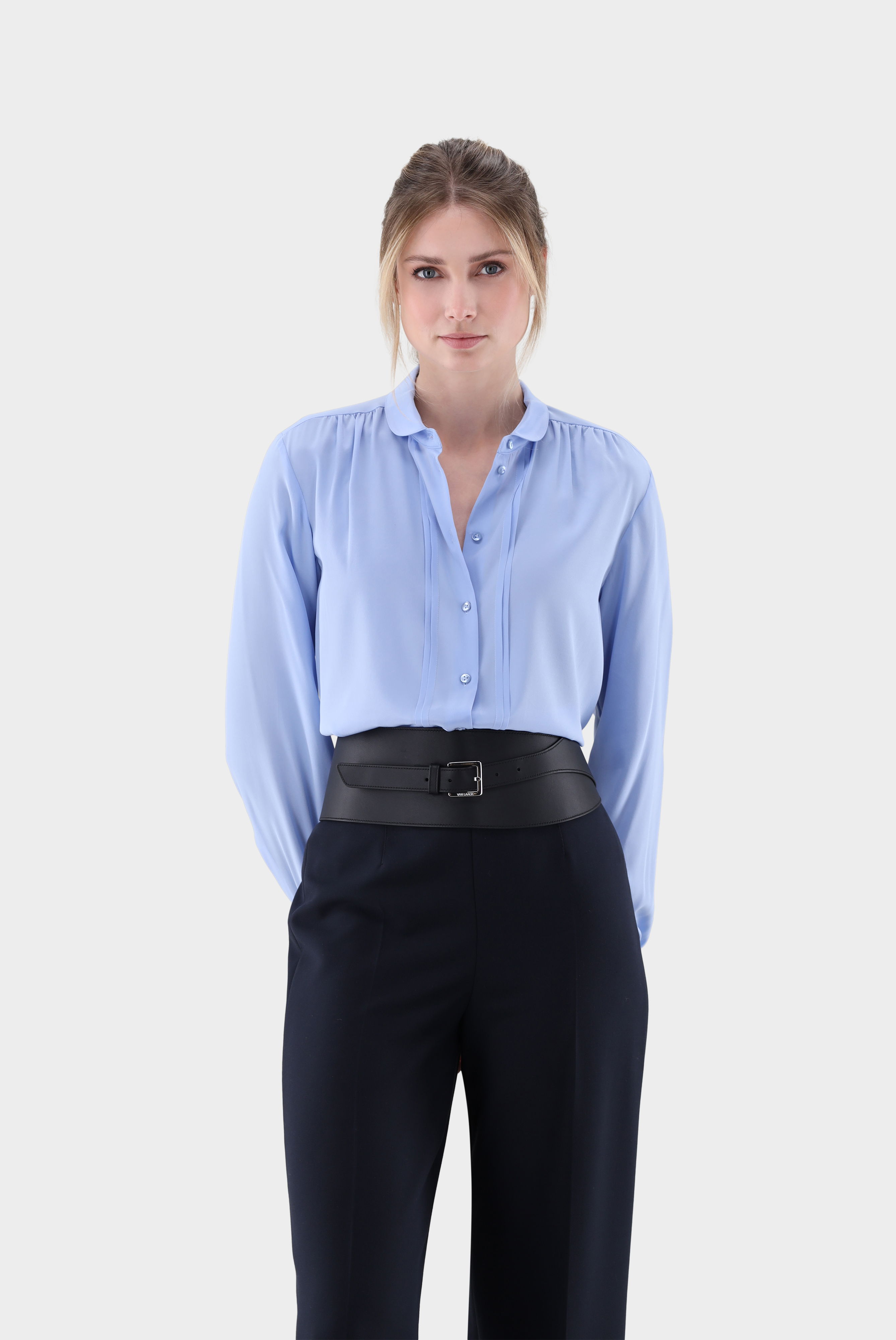 Bluse aus Seide mit Raffungen