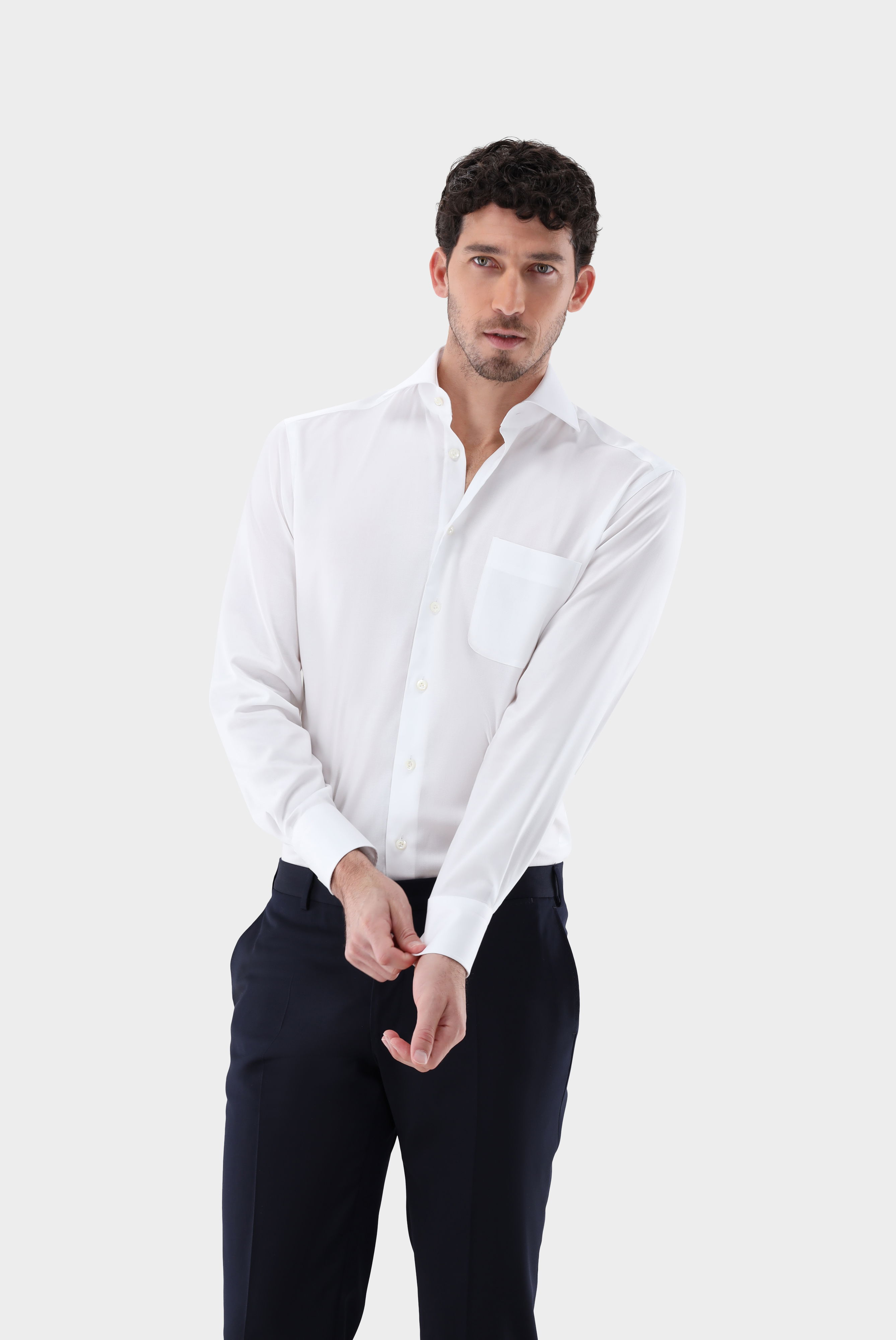 Natté-Hemd mt Strukturmuster Comfort Fit