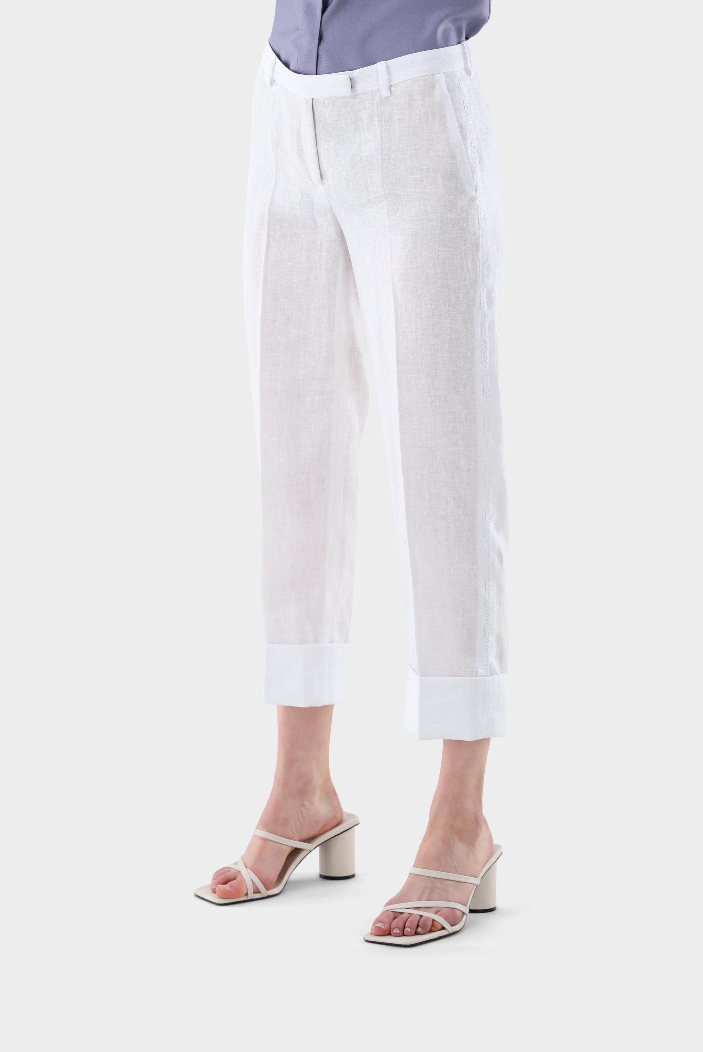 Linen Pants with Lace