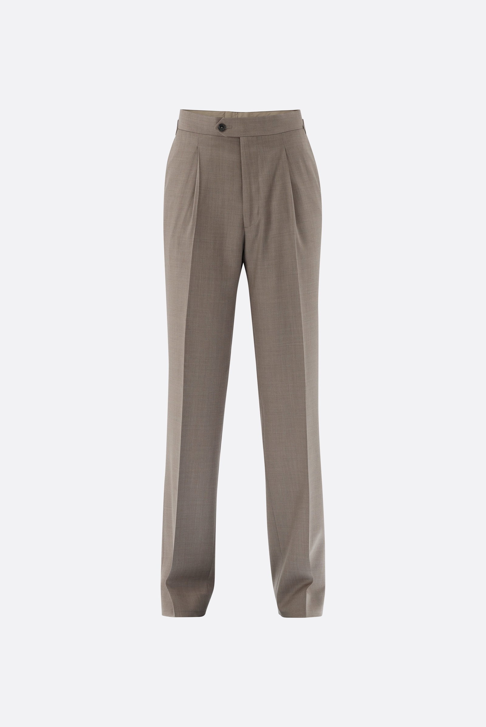 Wool trousers with high waist and wide leg | van Laack