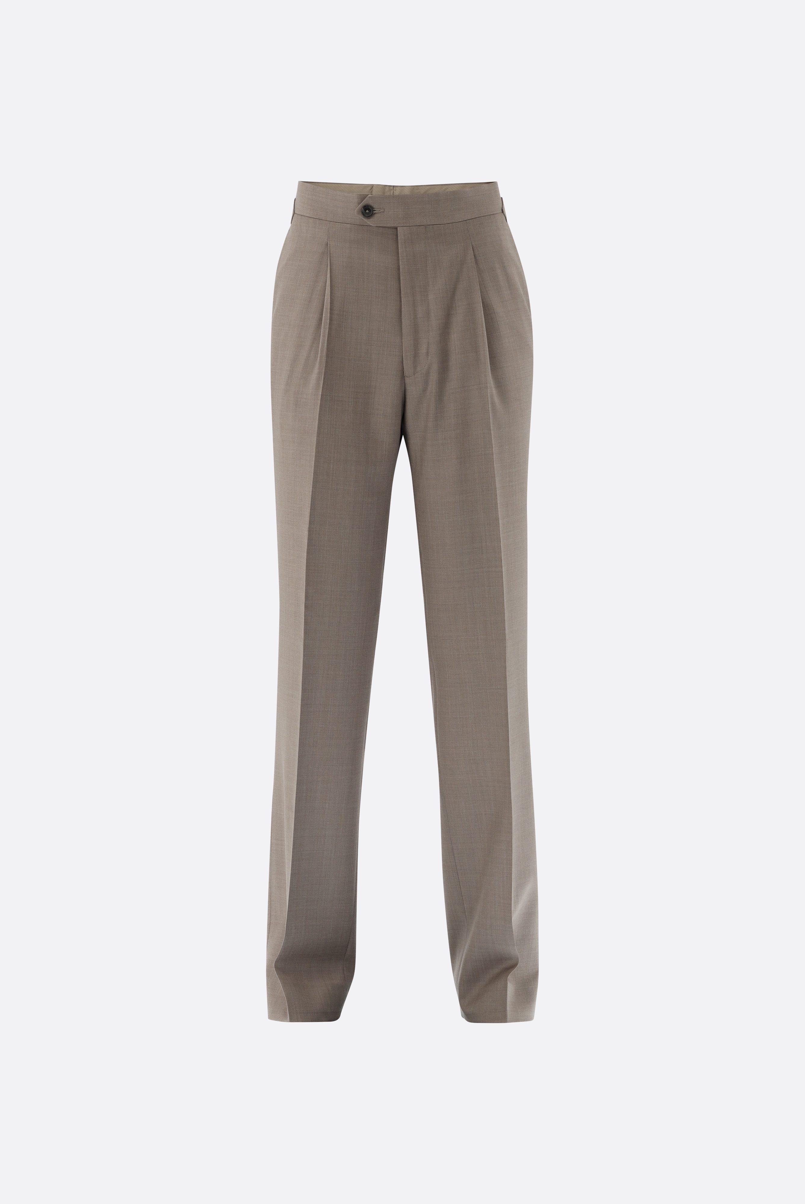 Hose aus Wolle mit hohem Bund und Wide Leg