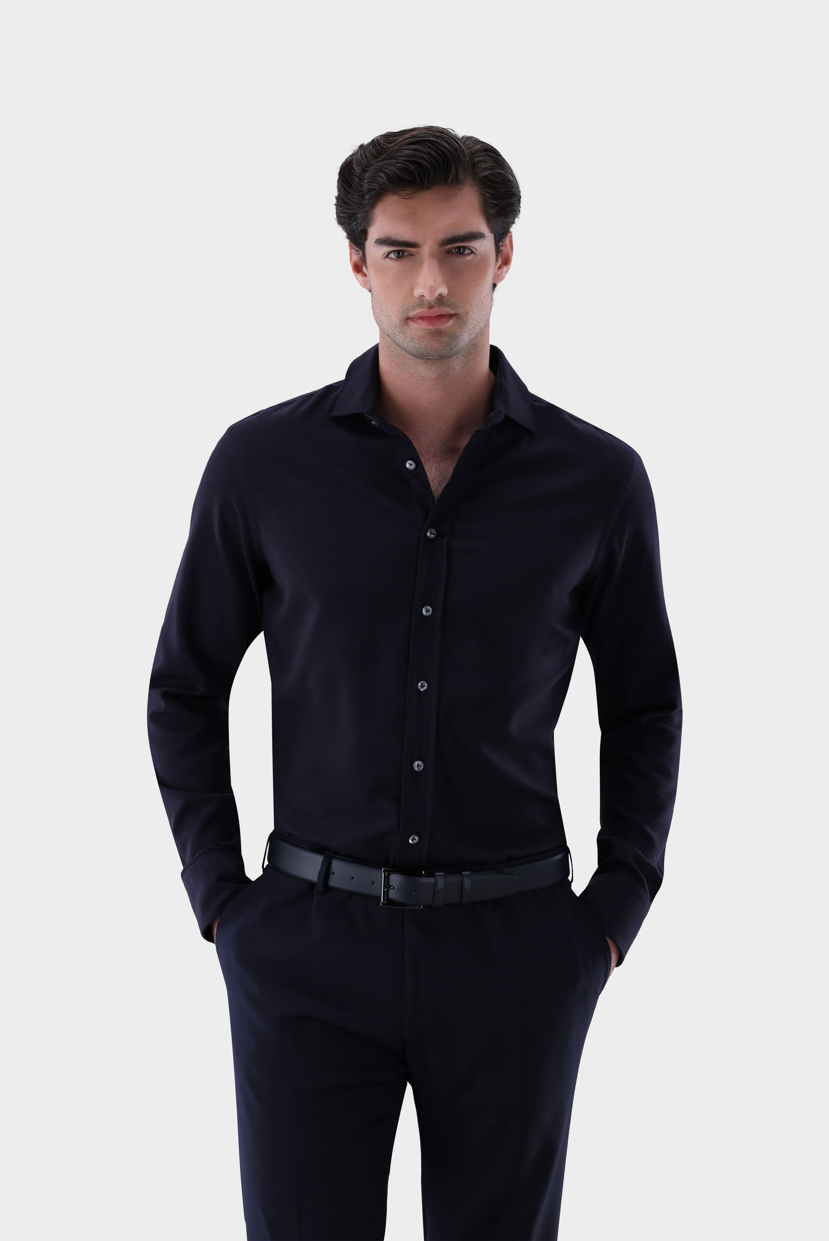 Flanellhemd mit Kontrast Tailor Fit