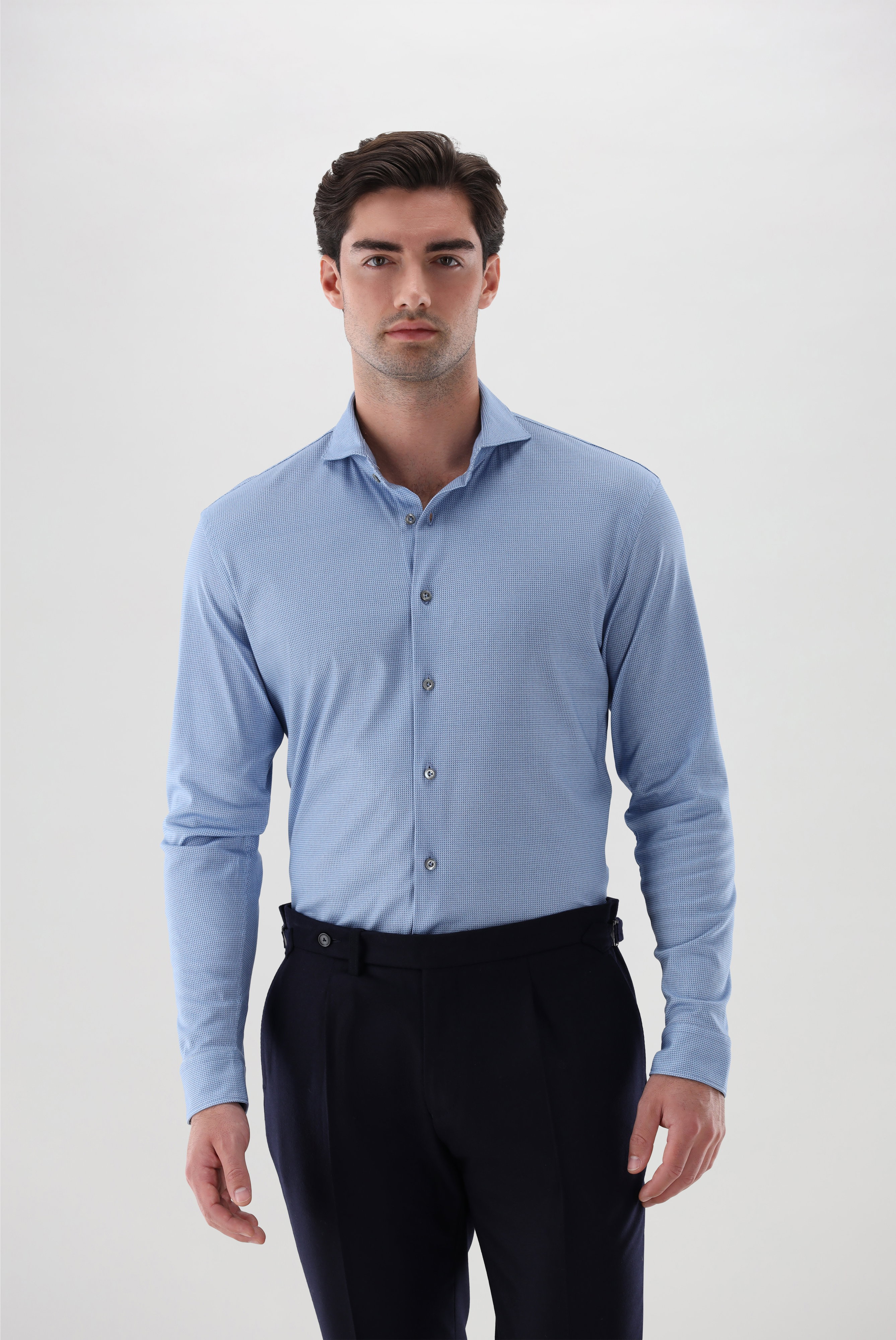 Jersey shirt with print in swiss cotton