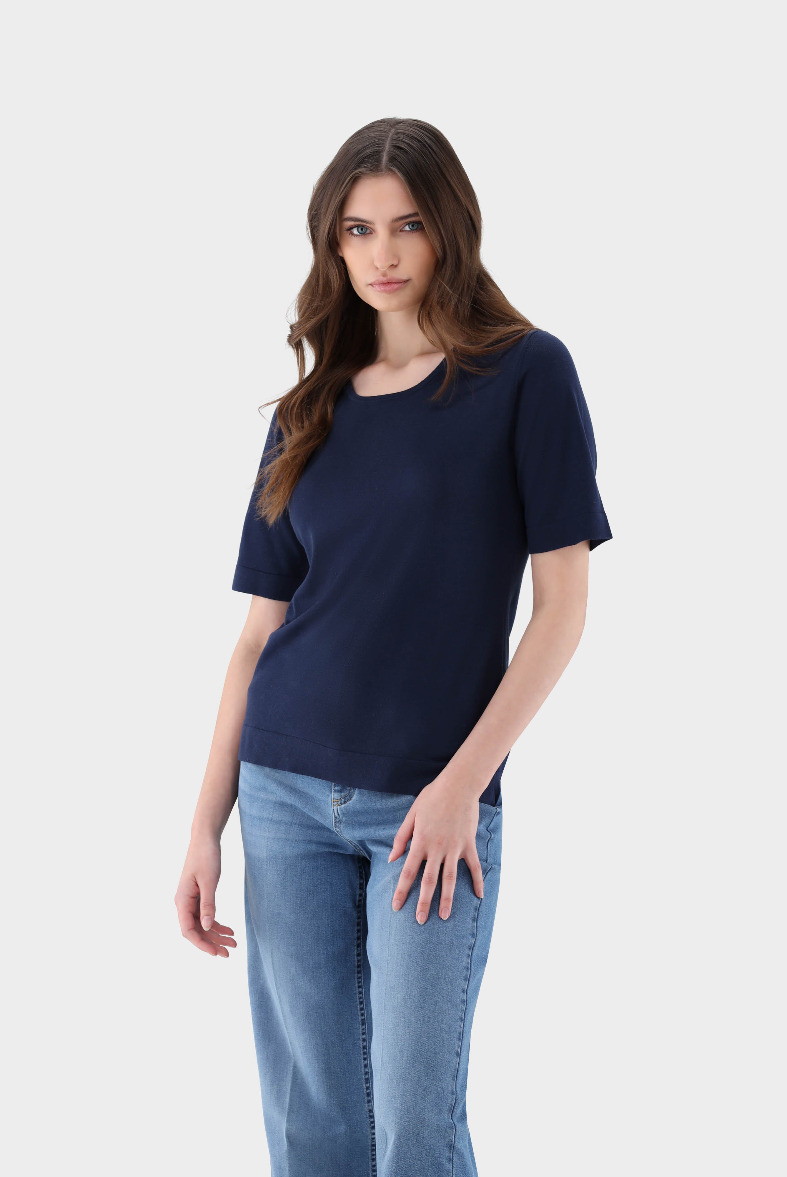 Knit T-Shirt with Silk