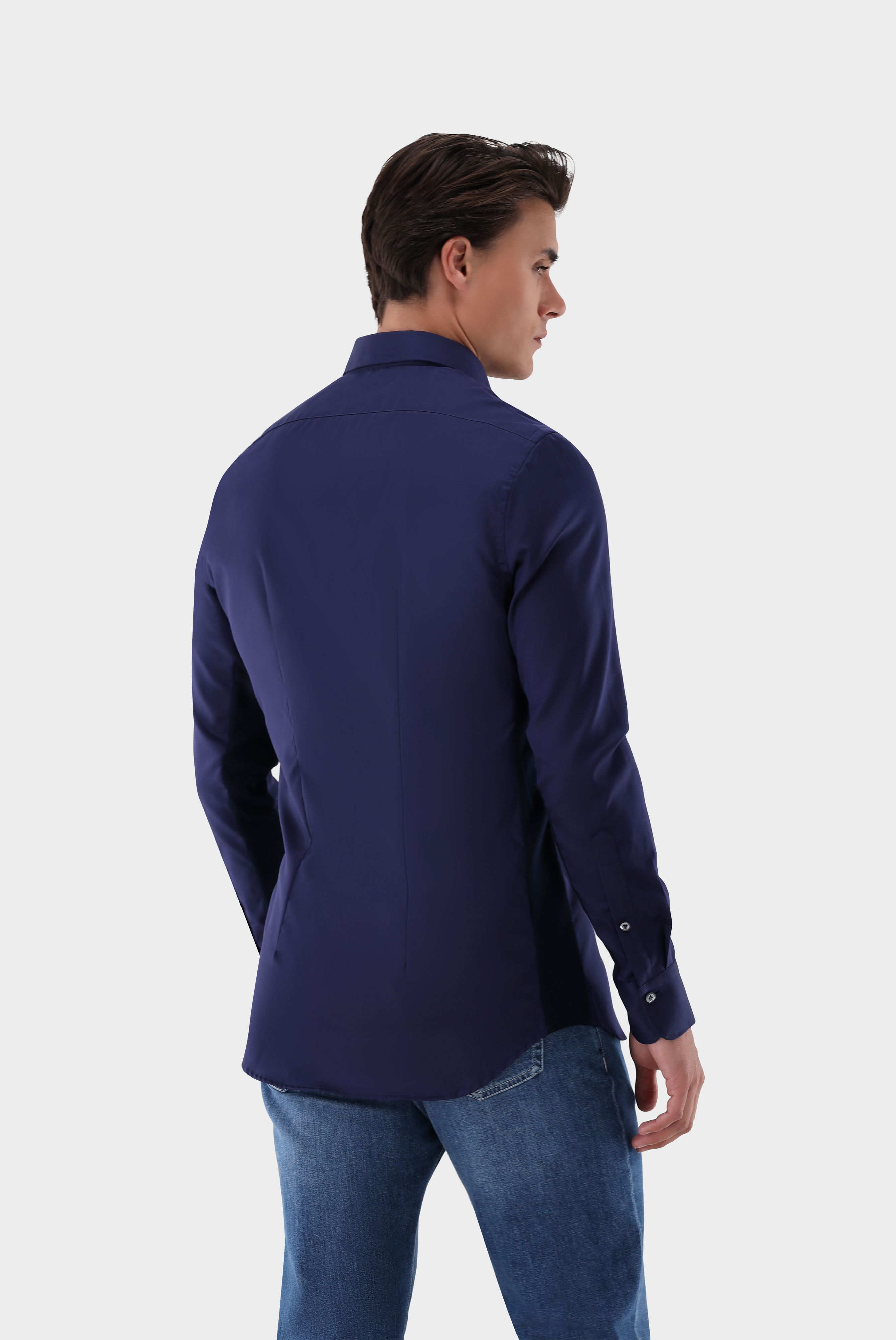 Bügelleichte Hemden+Bügelfreies Hybridshirt mit Jerseyeinsatz Slim Fit+20.2553.0F.132241.790.40