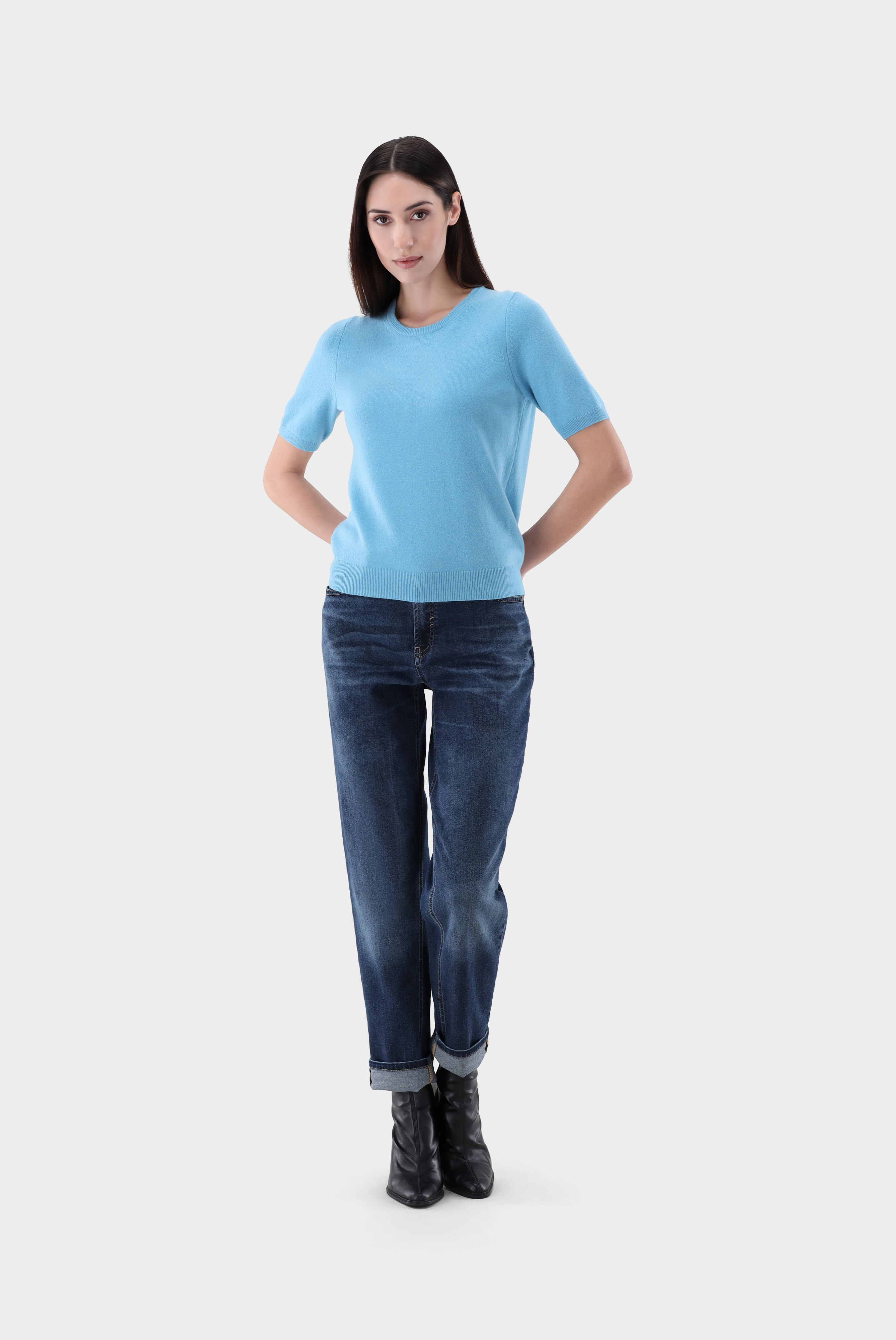 T-Shirt gestrickt aus Kaschmir günstig online kaufen