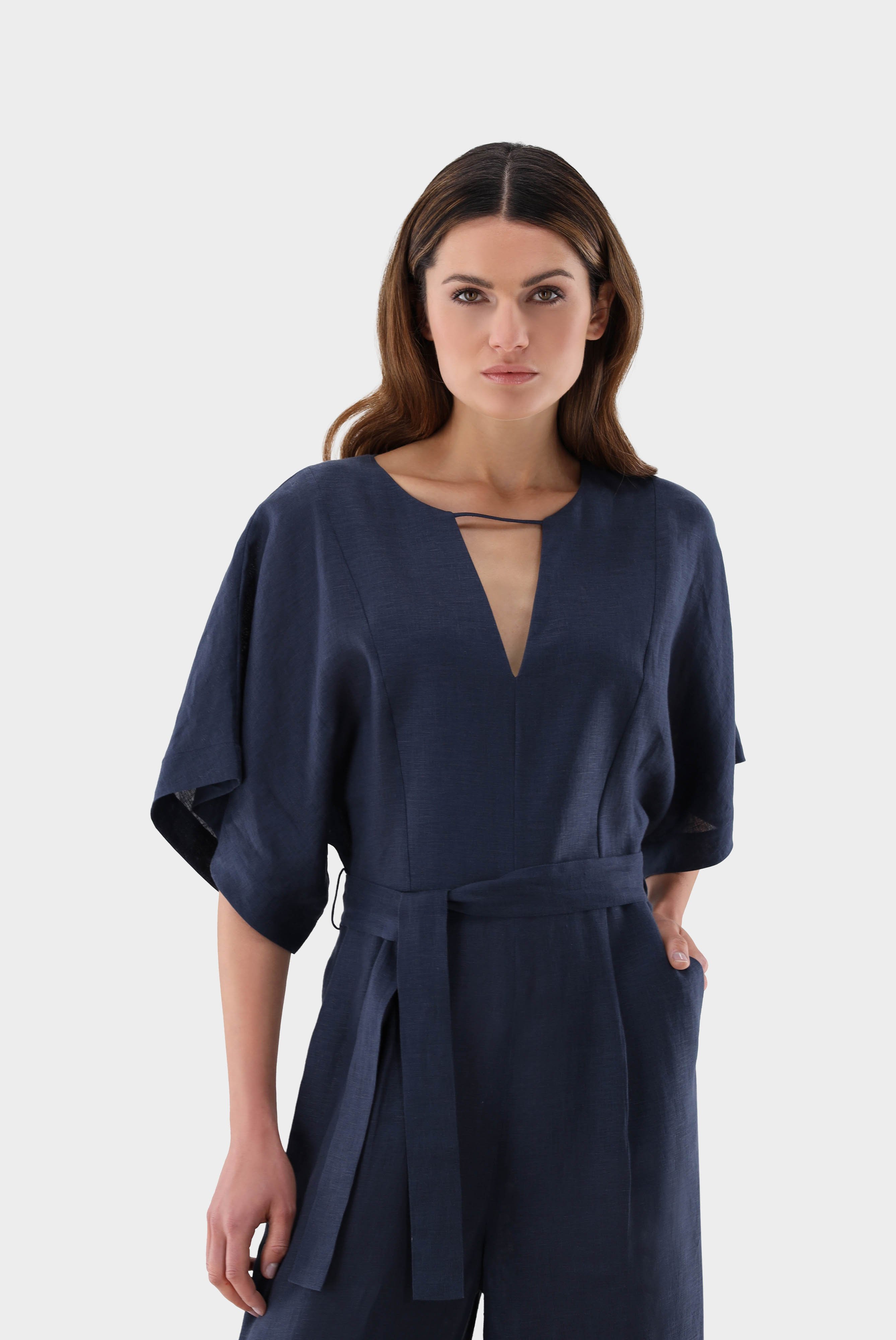 Jumpsuit with wide Sleeves in Super-Soft Linen