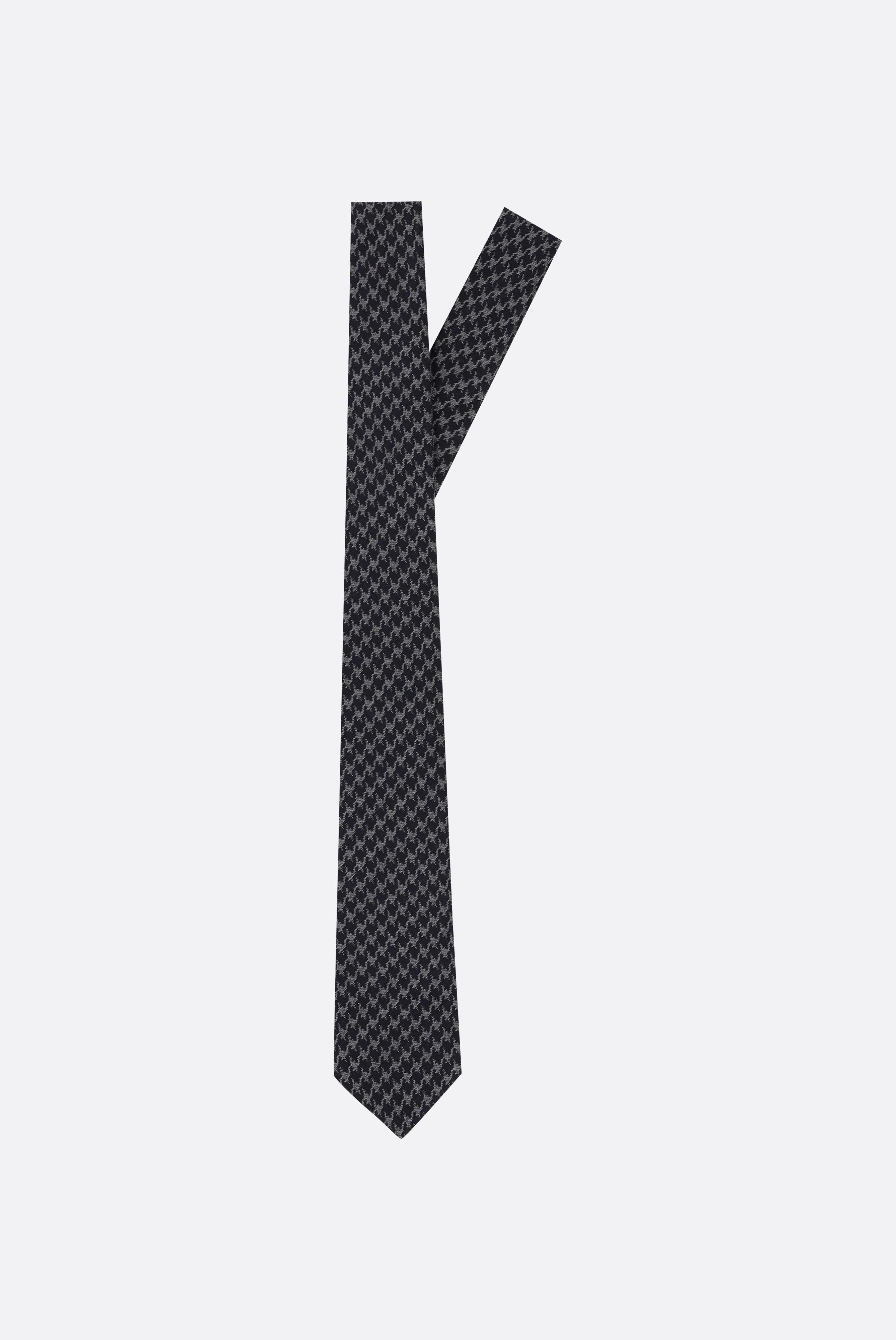 Jacquard-Krawatte mit Hahnentrittmuster