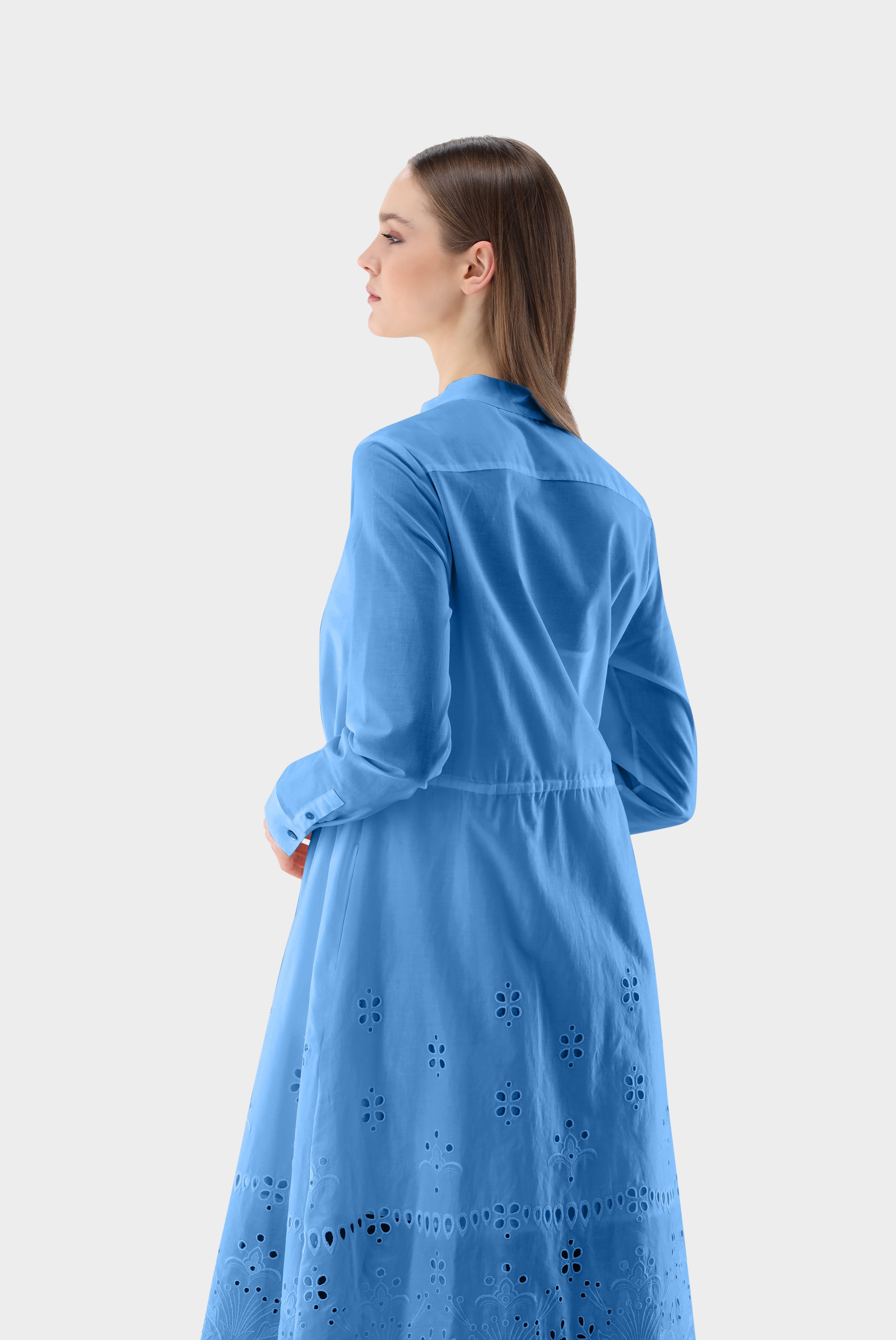 Kleider & Röcke+Midi-Kleid mit Lochstickerei+05.658T.8P.151317.730.32
