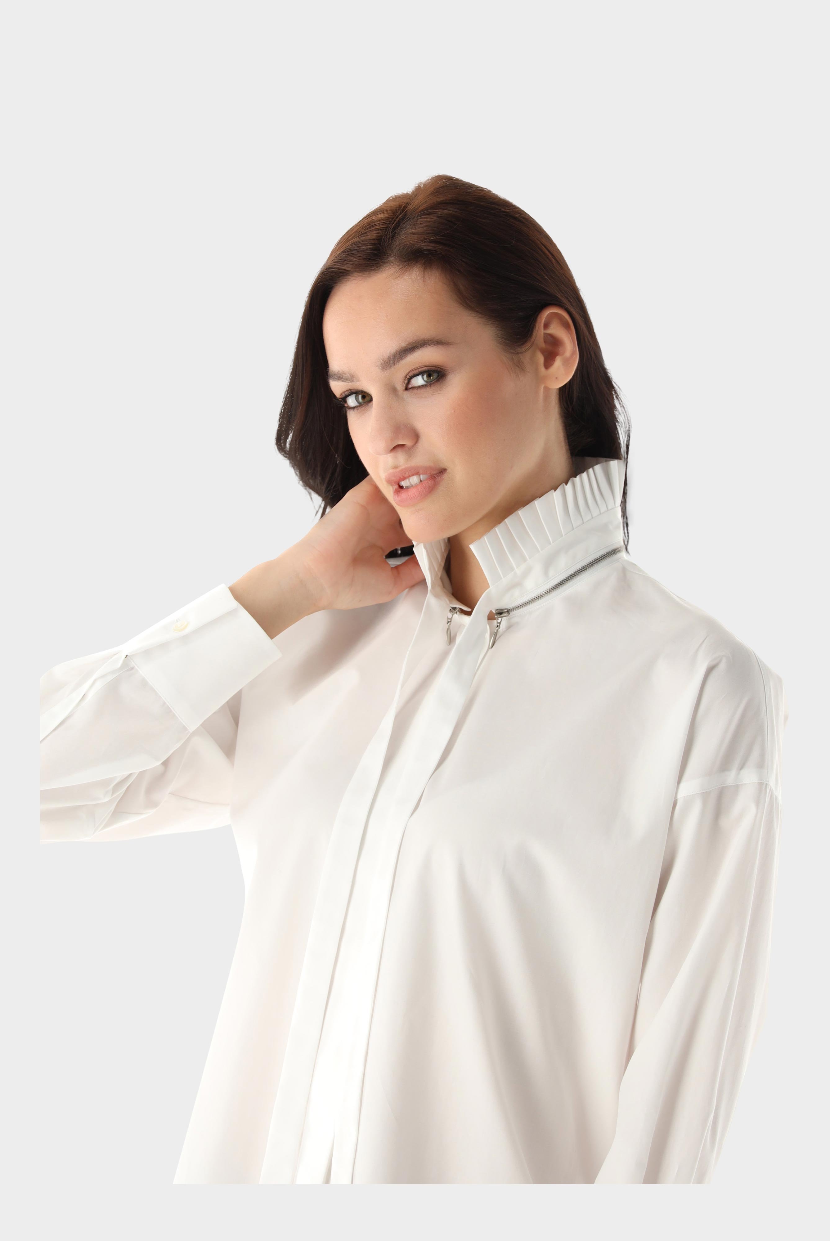 Business Blouses+Shirt with stand up collar and zip+05.528D..130648.000.32