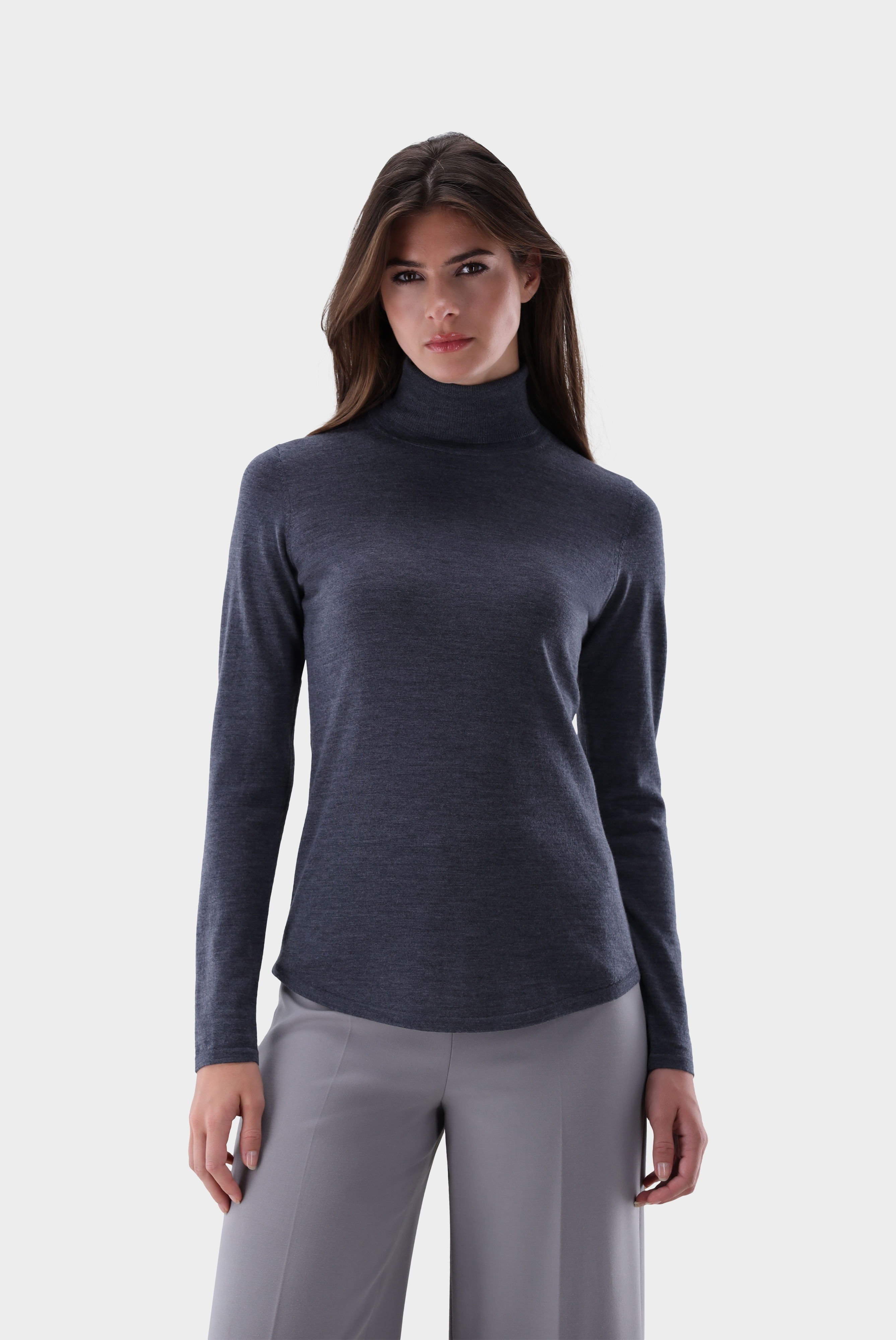 Rollkragenpullover aus Ultrafeiner Merinowolle