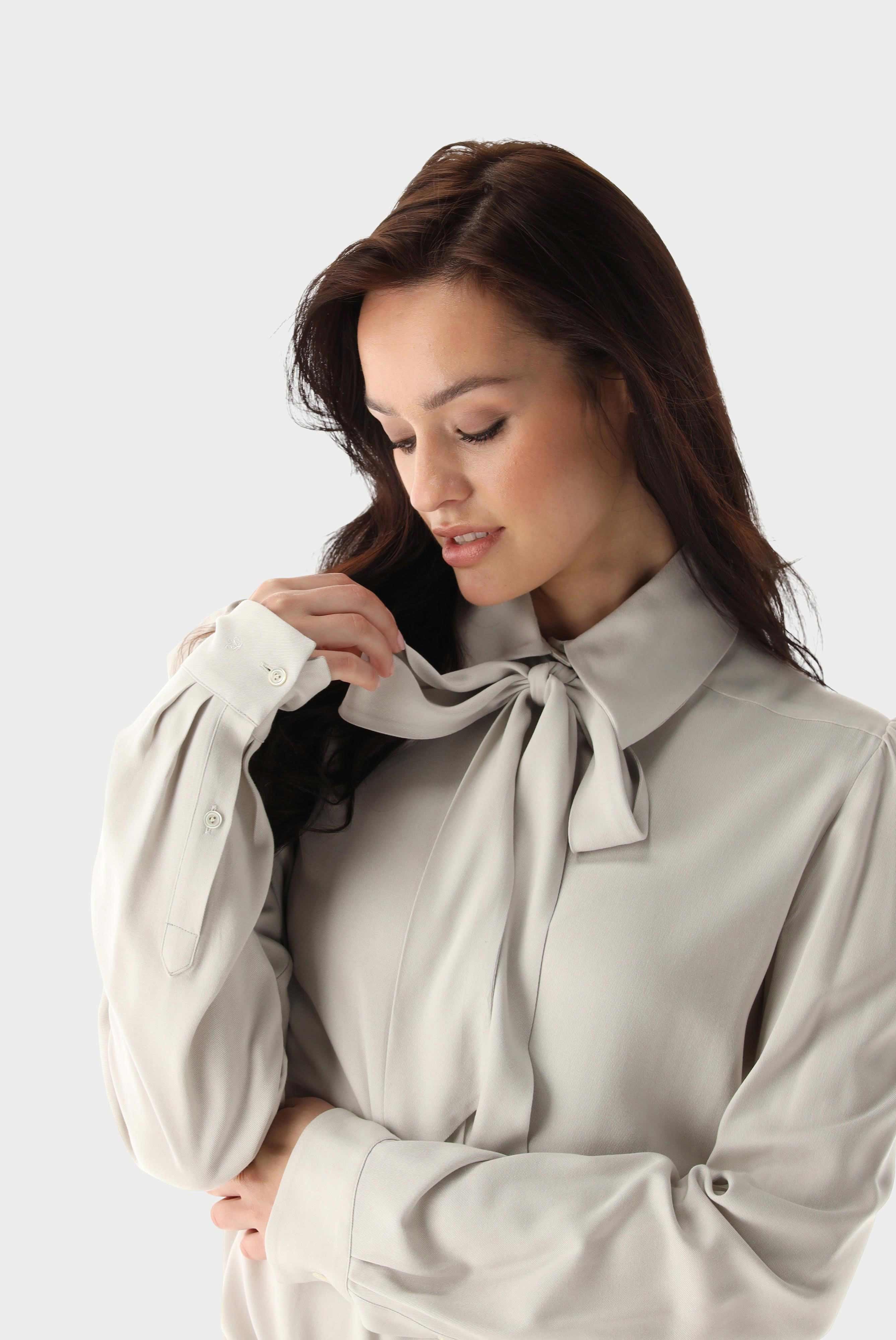 Casual Blouses+Fitted Blouse with Bow Details+05.527L..150269.120.38