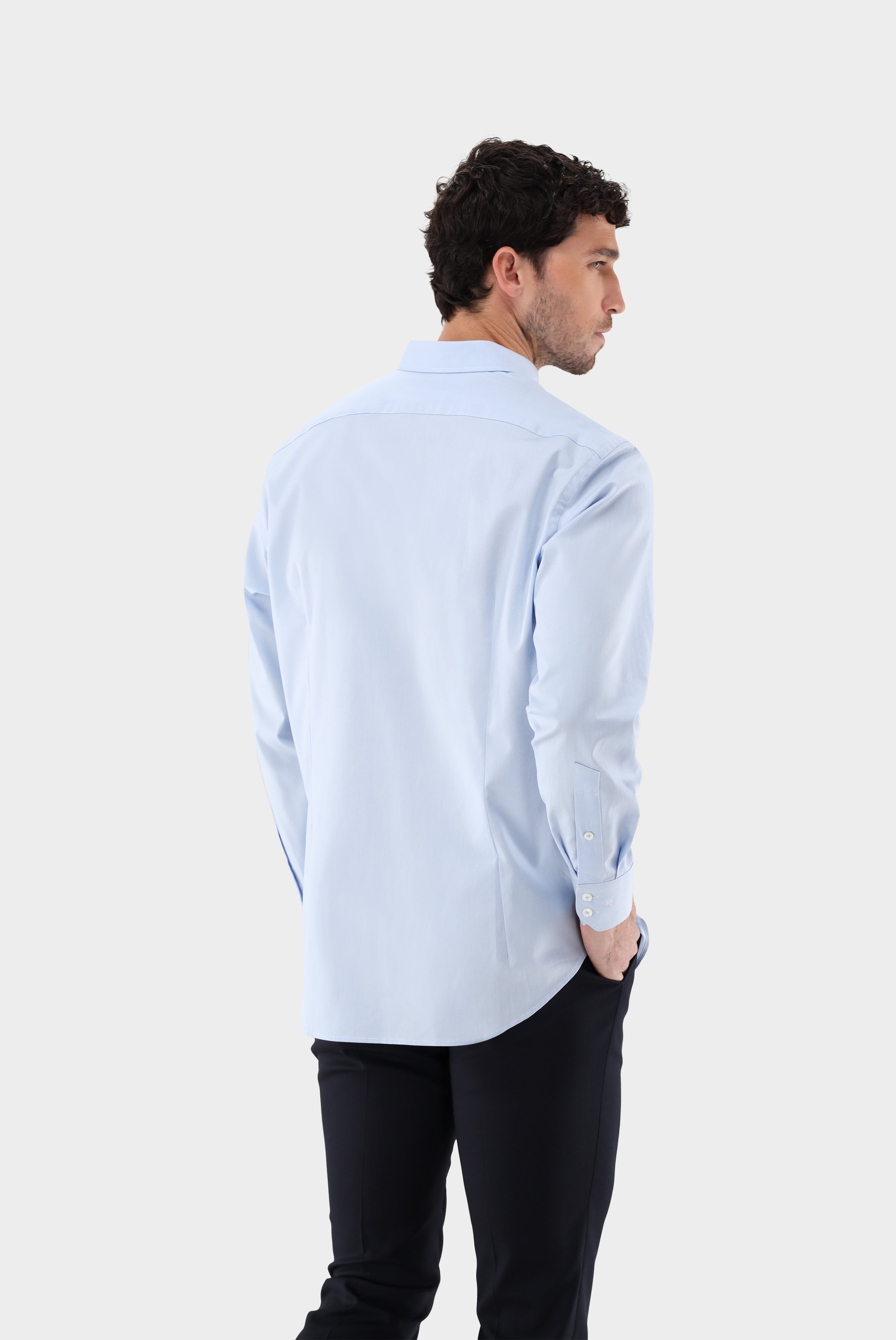 Casual Shirts+Button-down shirt with contrast band tailor fit+20.2013.C5.150272.720.38