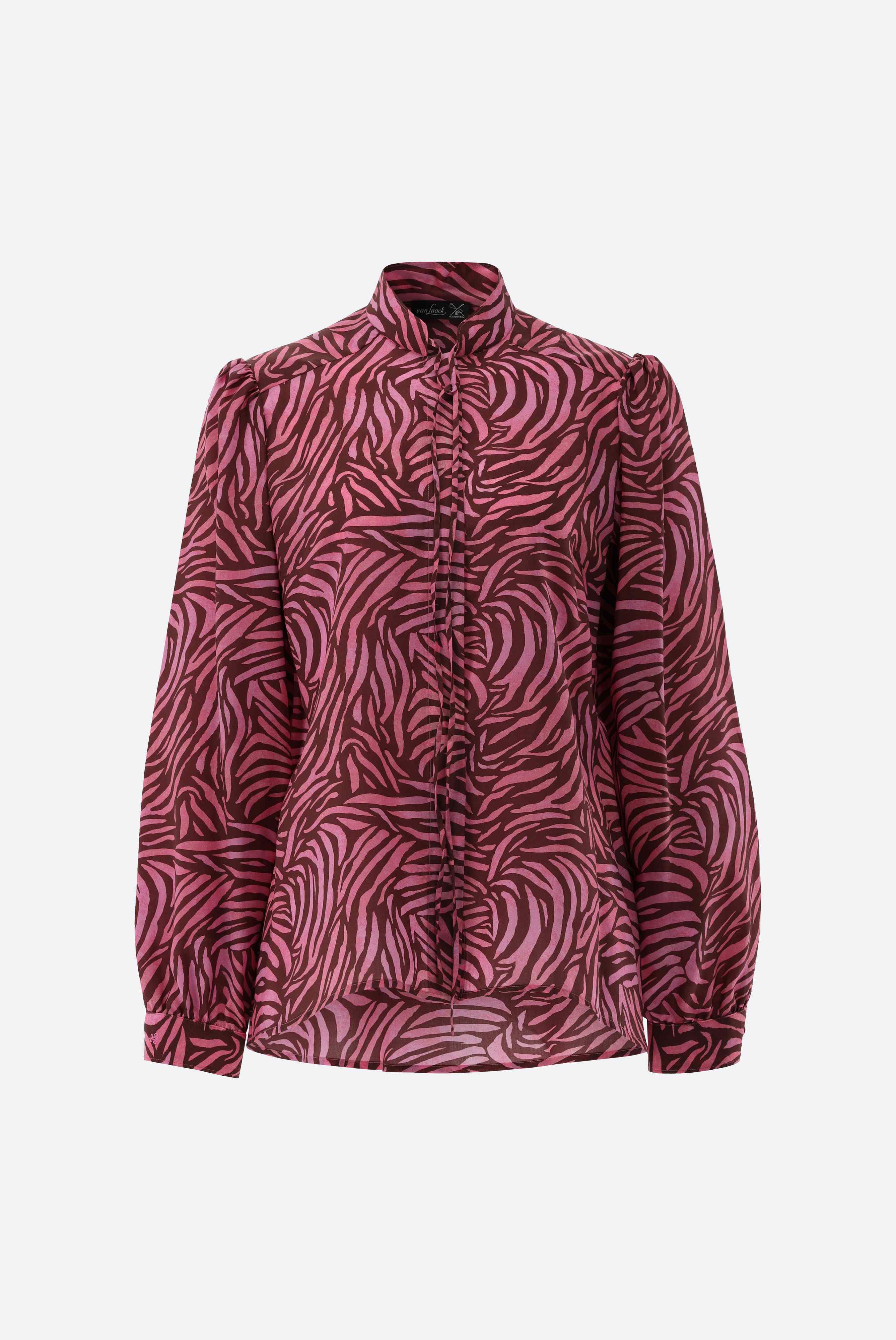 Stehkragenbluse mit Zebra Druck günstig online kaufen