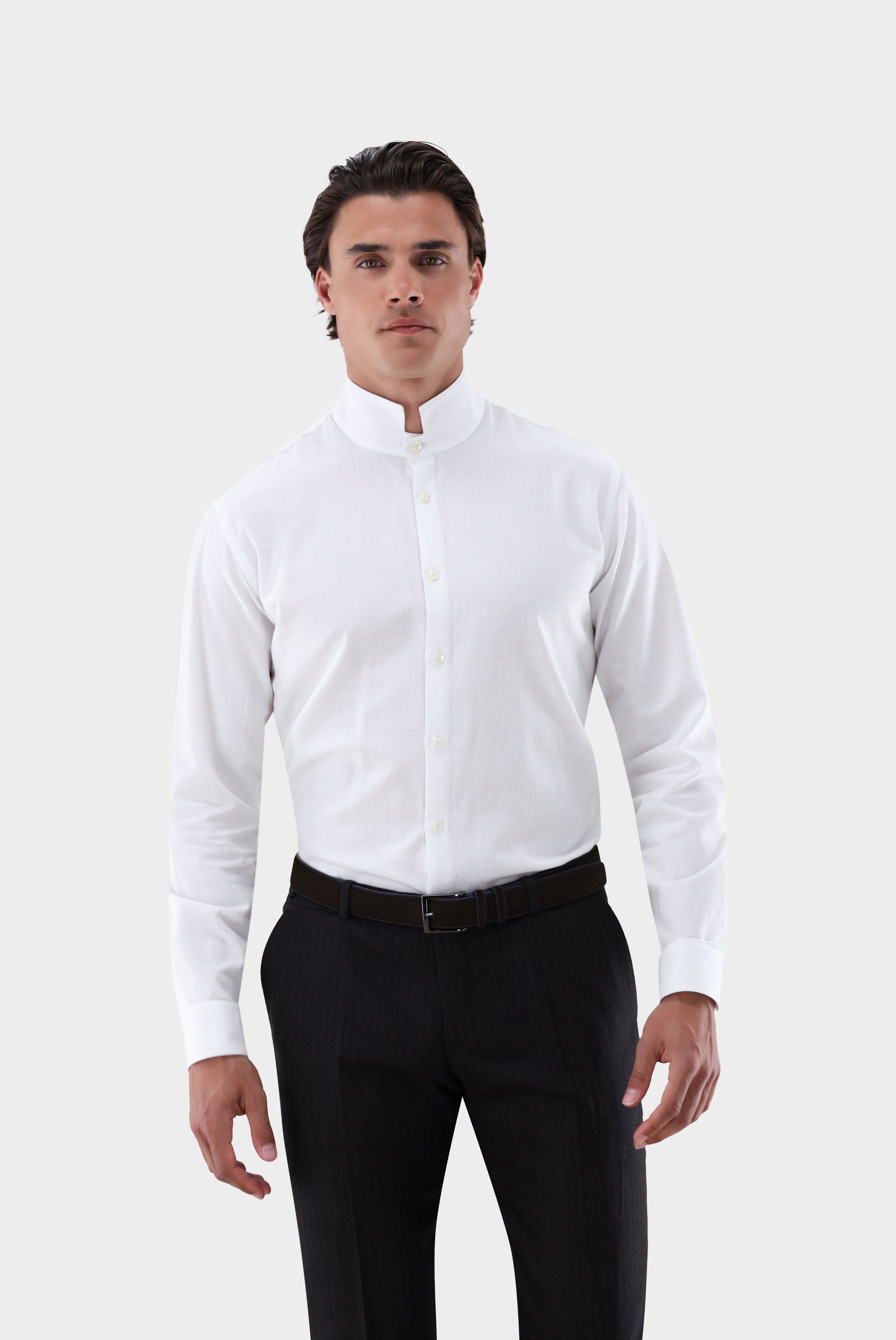 Hemd mit hohem Stehkragen Tailor Fit