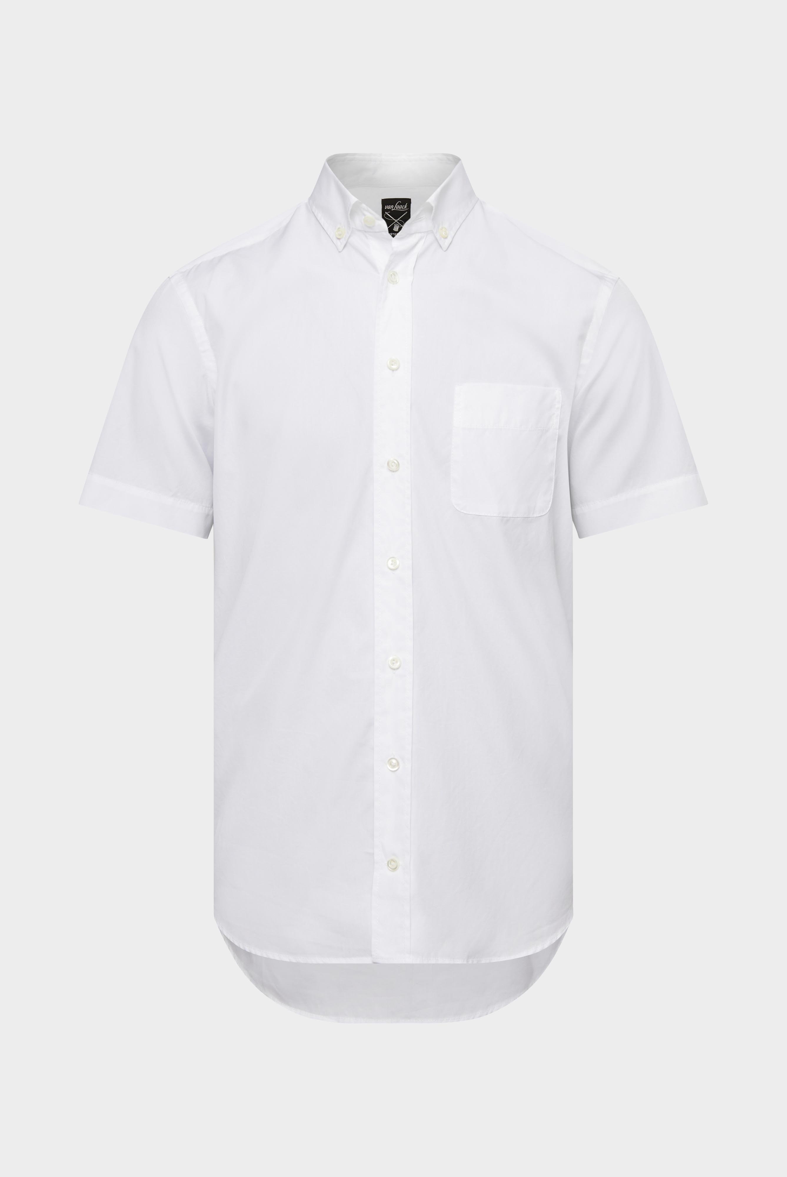 Short-sleeved shirt in cotton poplin