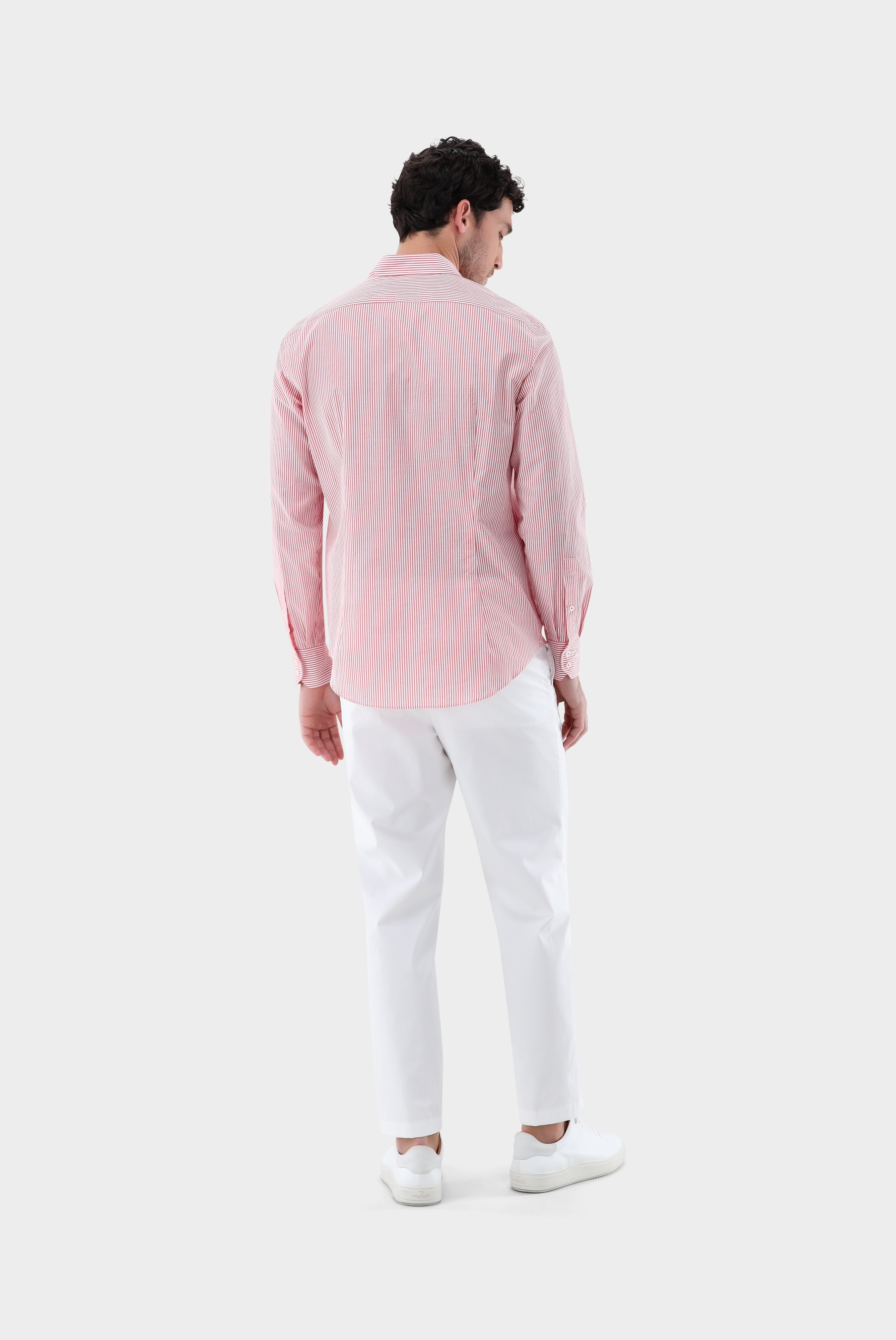 Casual Hemden+Gestreiftes Hemd aus Baumwoll-Seersucker Tailor Fit+20.2011.AV.151054.550.40