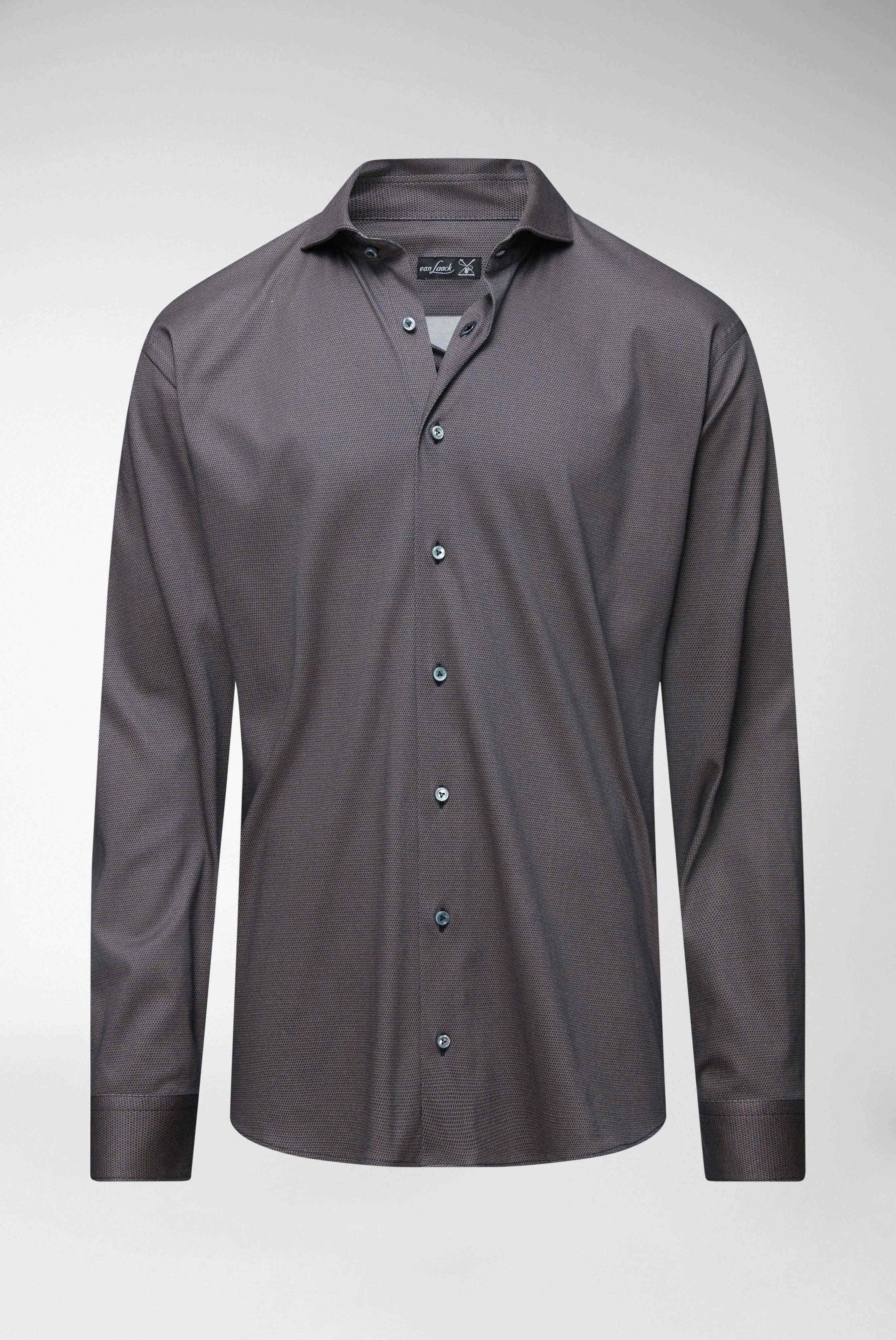 Casual Shirts+Micro Printed Jersey Shirt Tailor Fit+20.1683.UC.187551.160.M