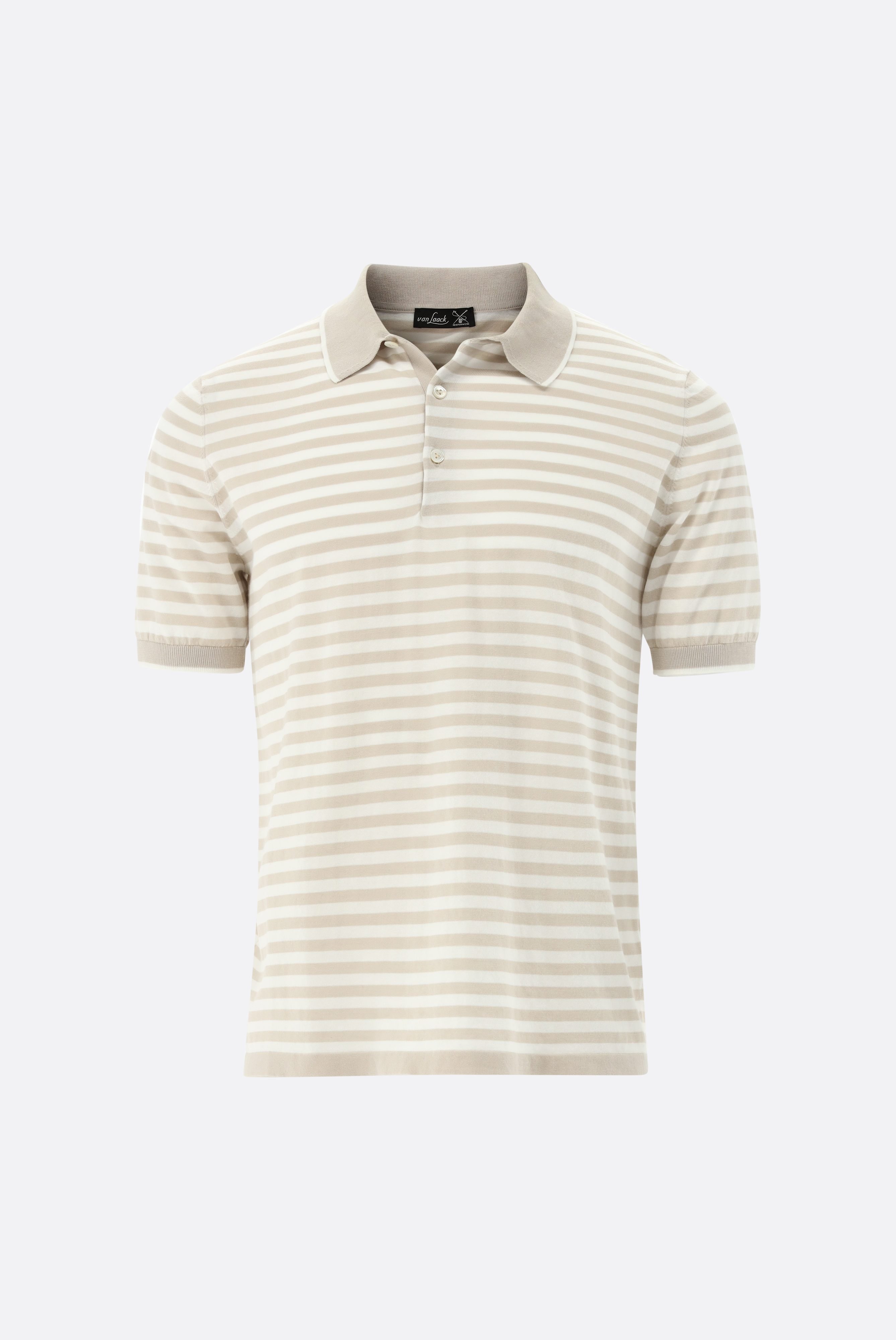 Poloshirts+Striped Knit Polo made of Air Cotton+82.8510..S00266.110.S