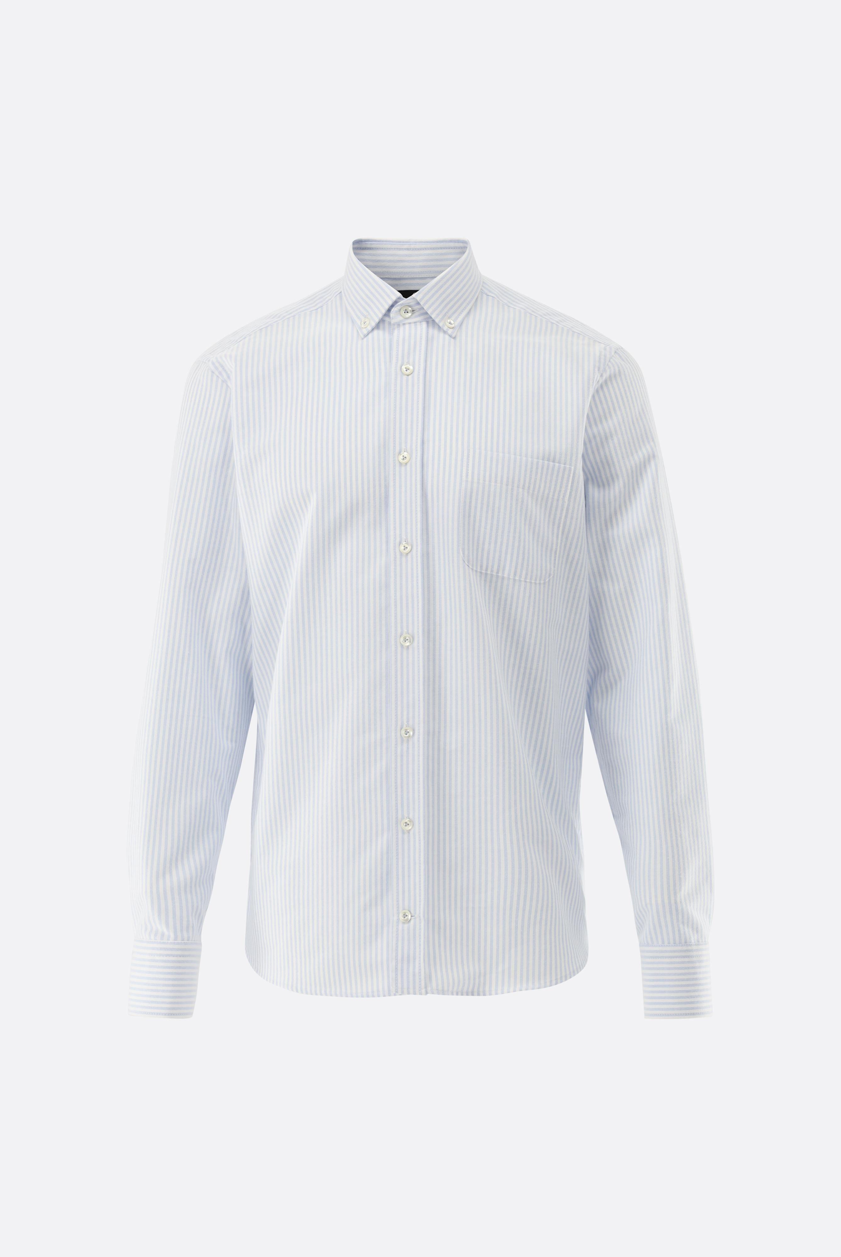Gestreiftes Oxfordhemd mit Button-Down-Kragen