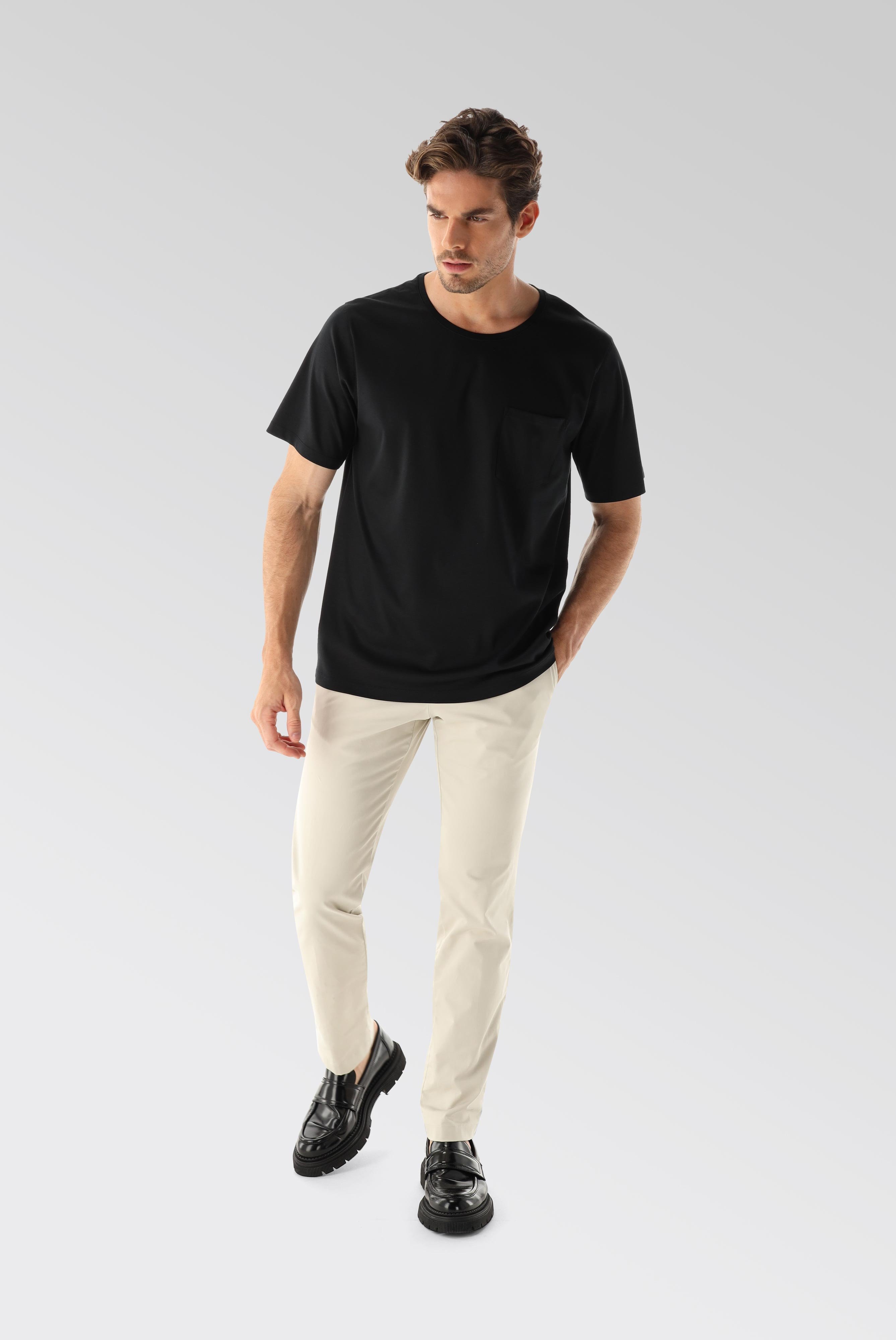 T-Shirts+Oversize Jersey T-Shirt with a Chest Pocket+20.1776.GZ.180031.099.S