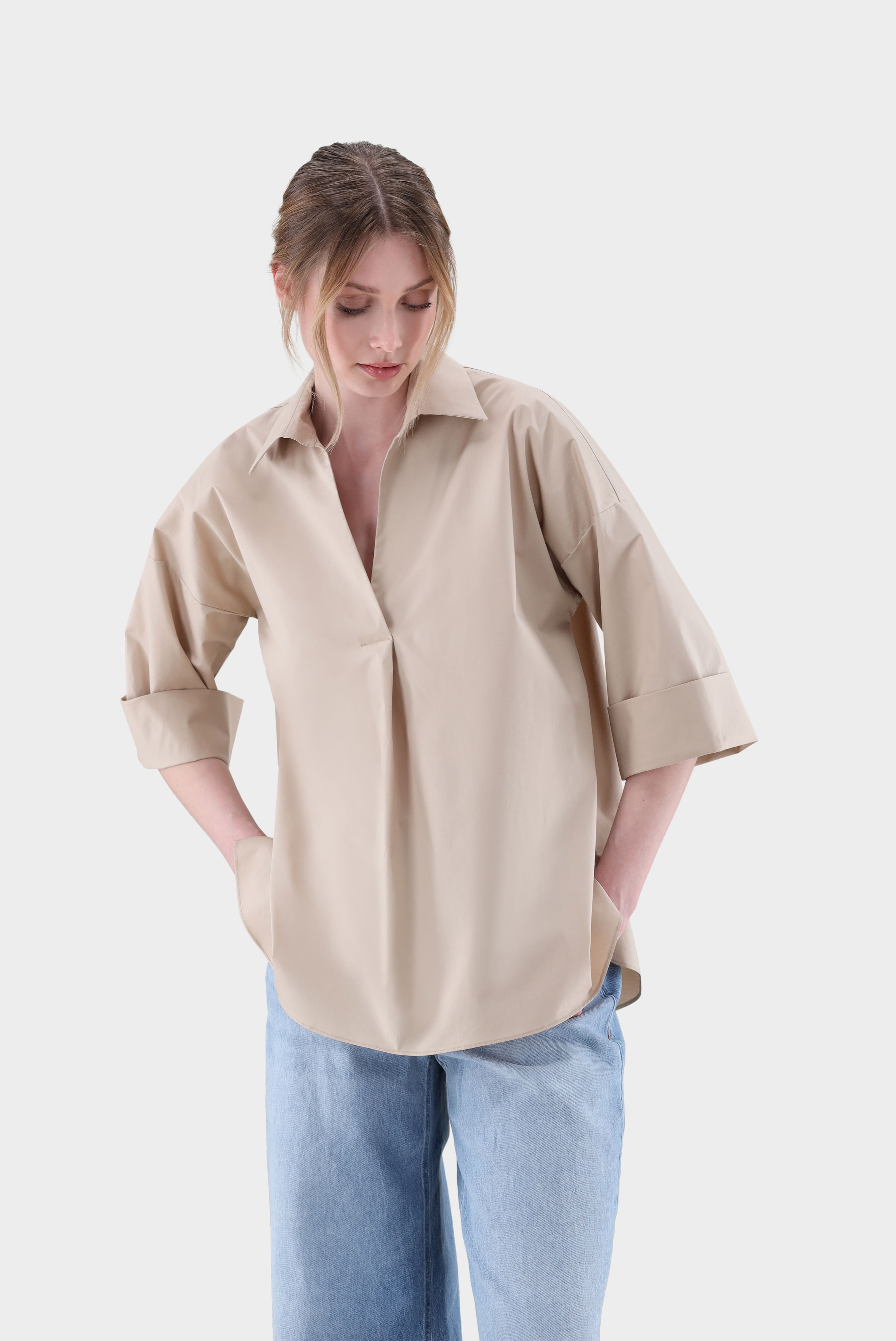 Schlupfbluse locker geschnitten