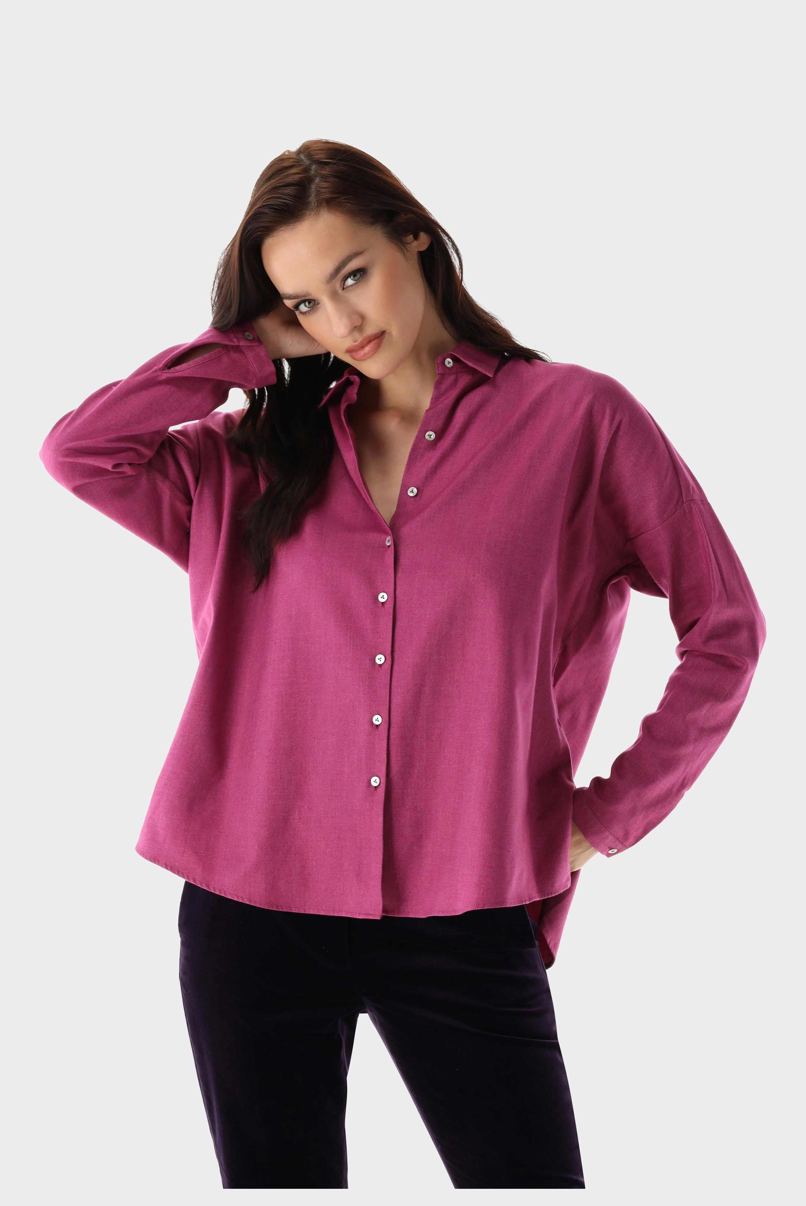 Casual Blouses+Loose fit Flanell Shirt Blouse+05.527Z.P8.155045.640.34