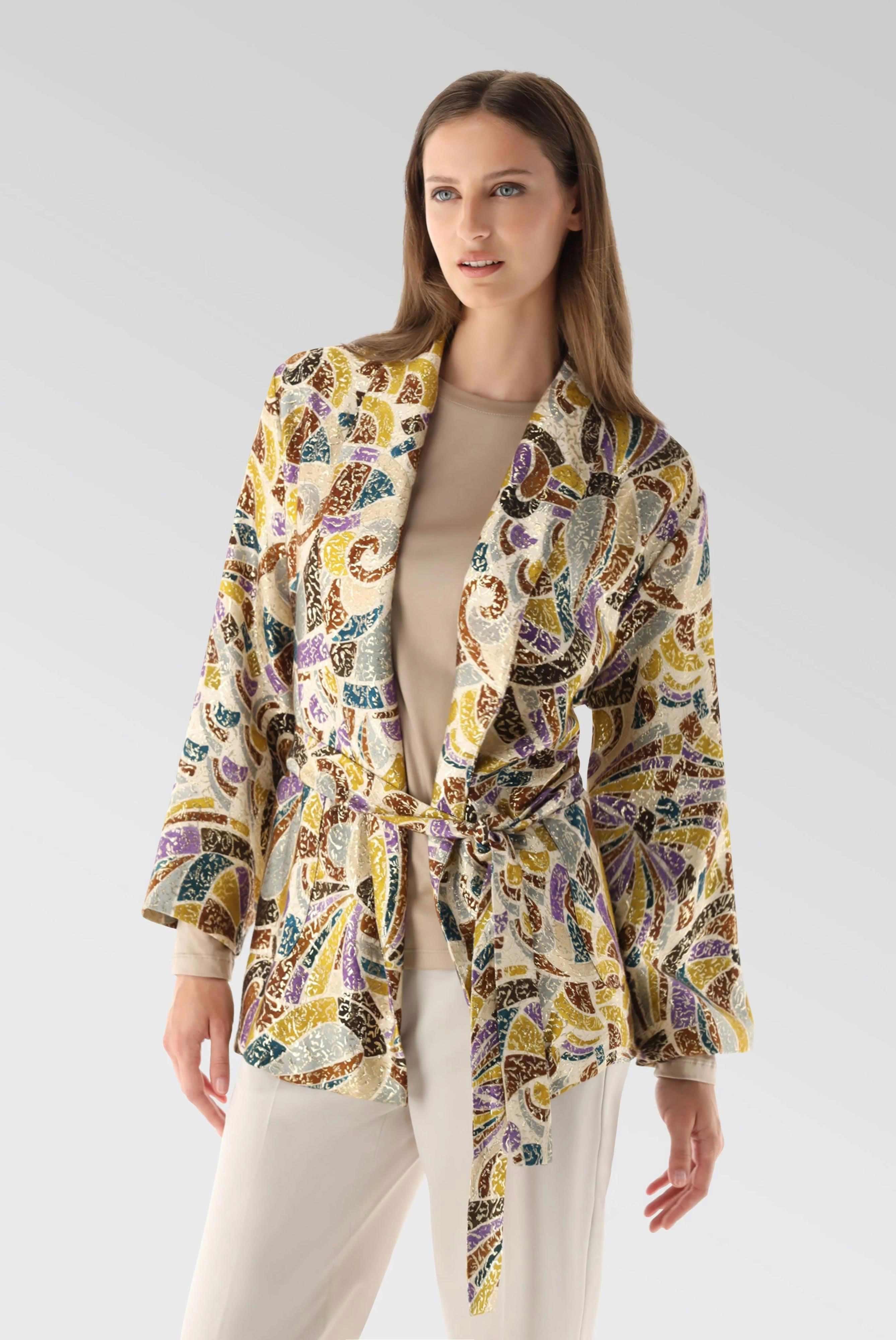 Blazers+Kimono with shiny ornament print+05.658C..H71573.165.32