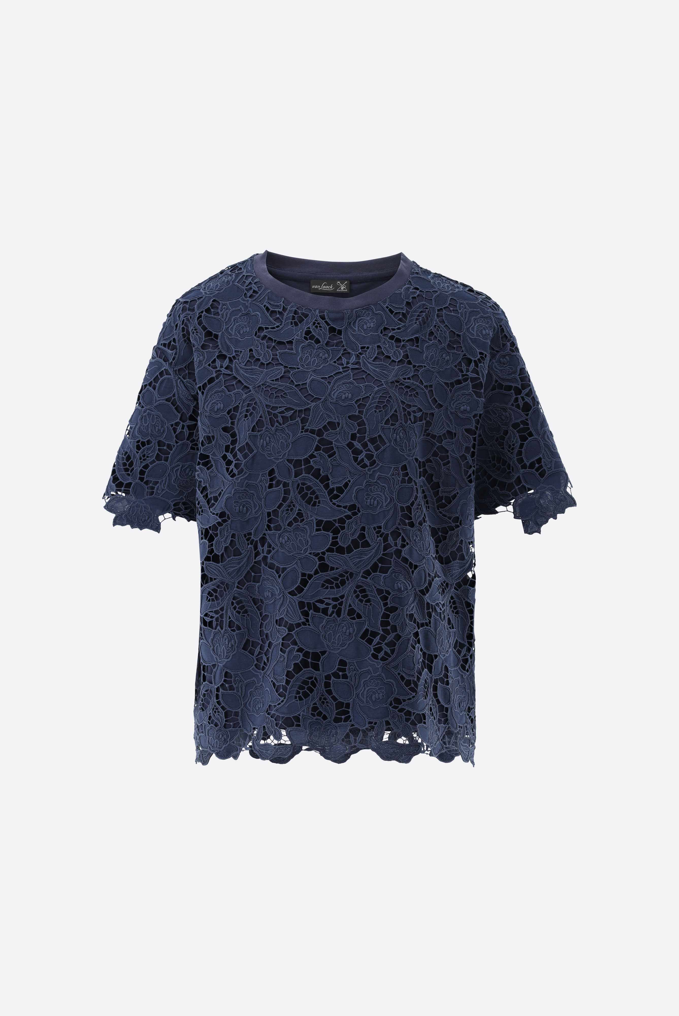 T-Shirt aus Spitze locker geschnitten