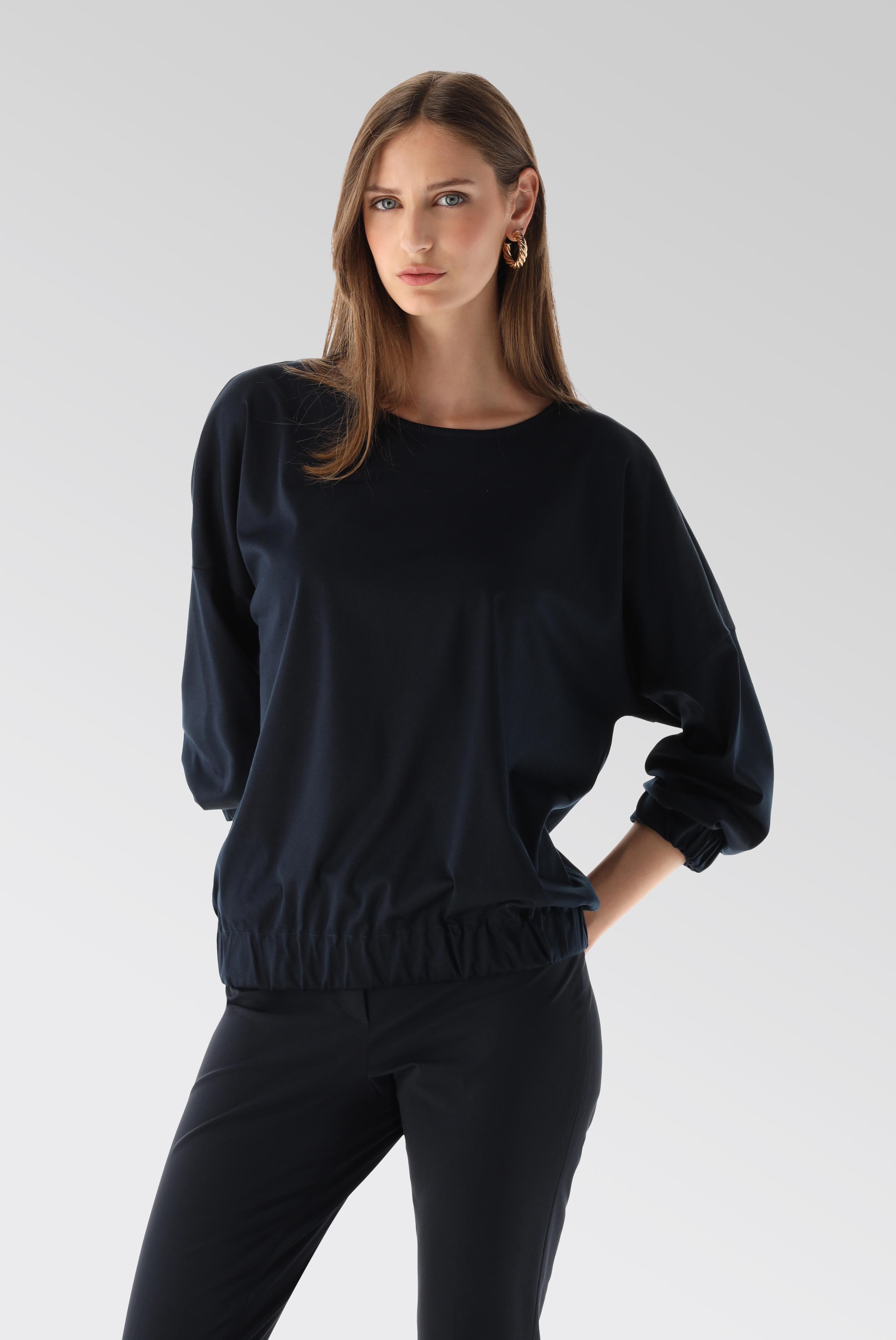 Jerseybluse aus Schweizer Baumwolle