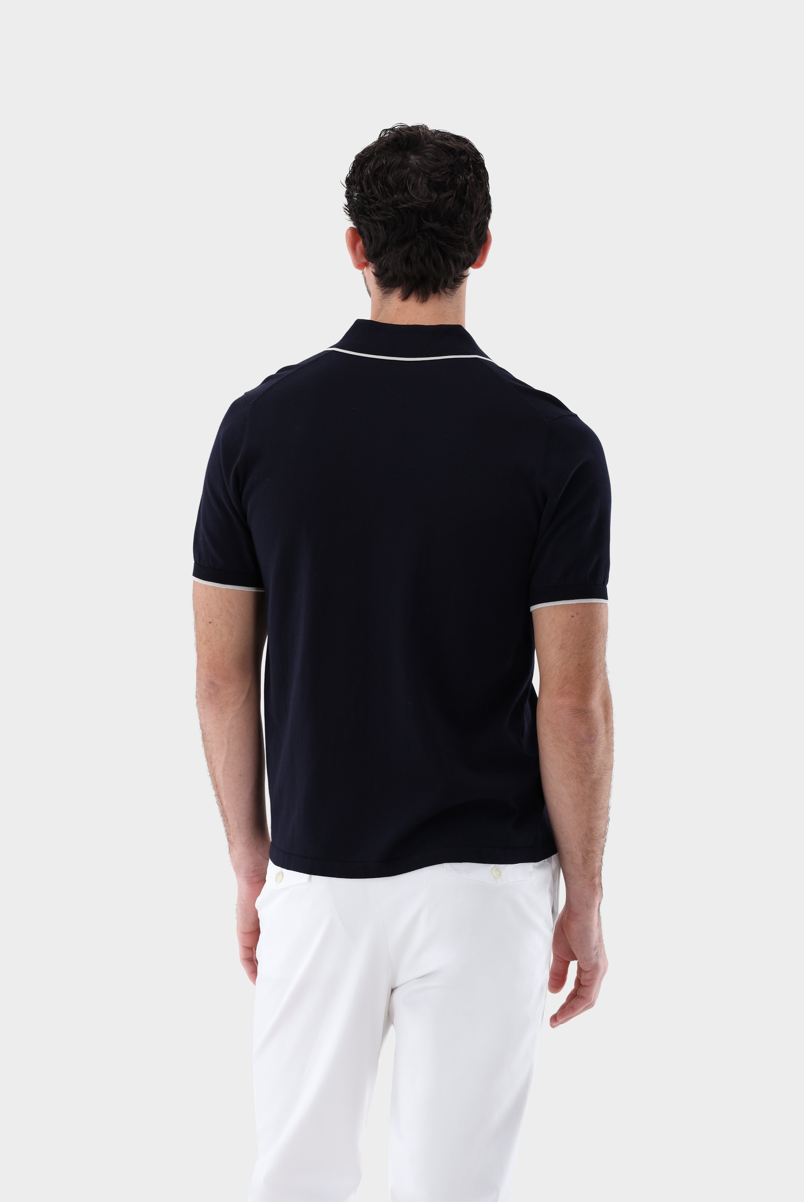 Poloshirts+Zip Knit-Polo in Air Cotton+82.8647.S7.S00174.795.S
